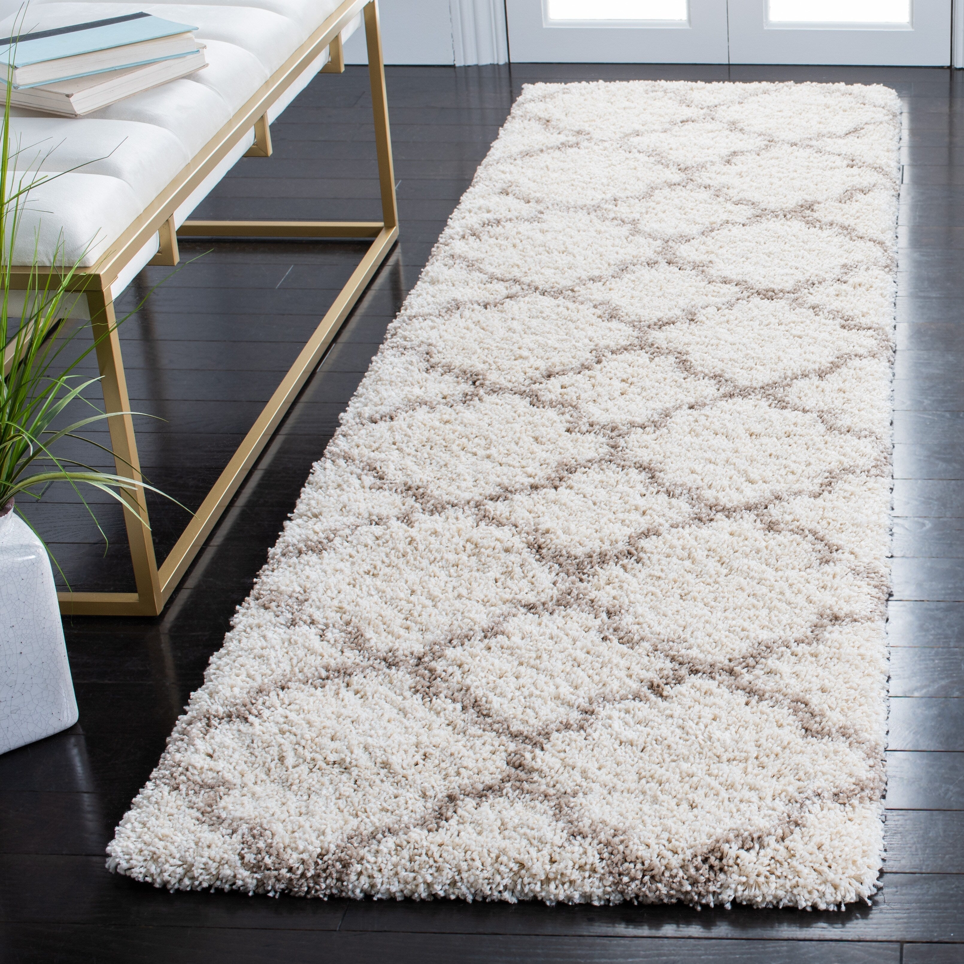 SAFAVIEH Hudson Shag Jeryl Glam Trellis 2-inch Area Rug