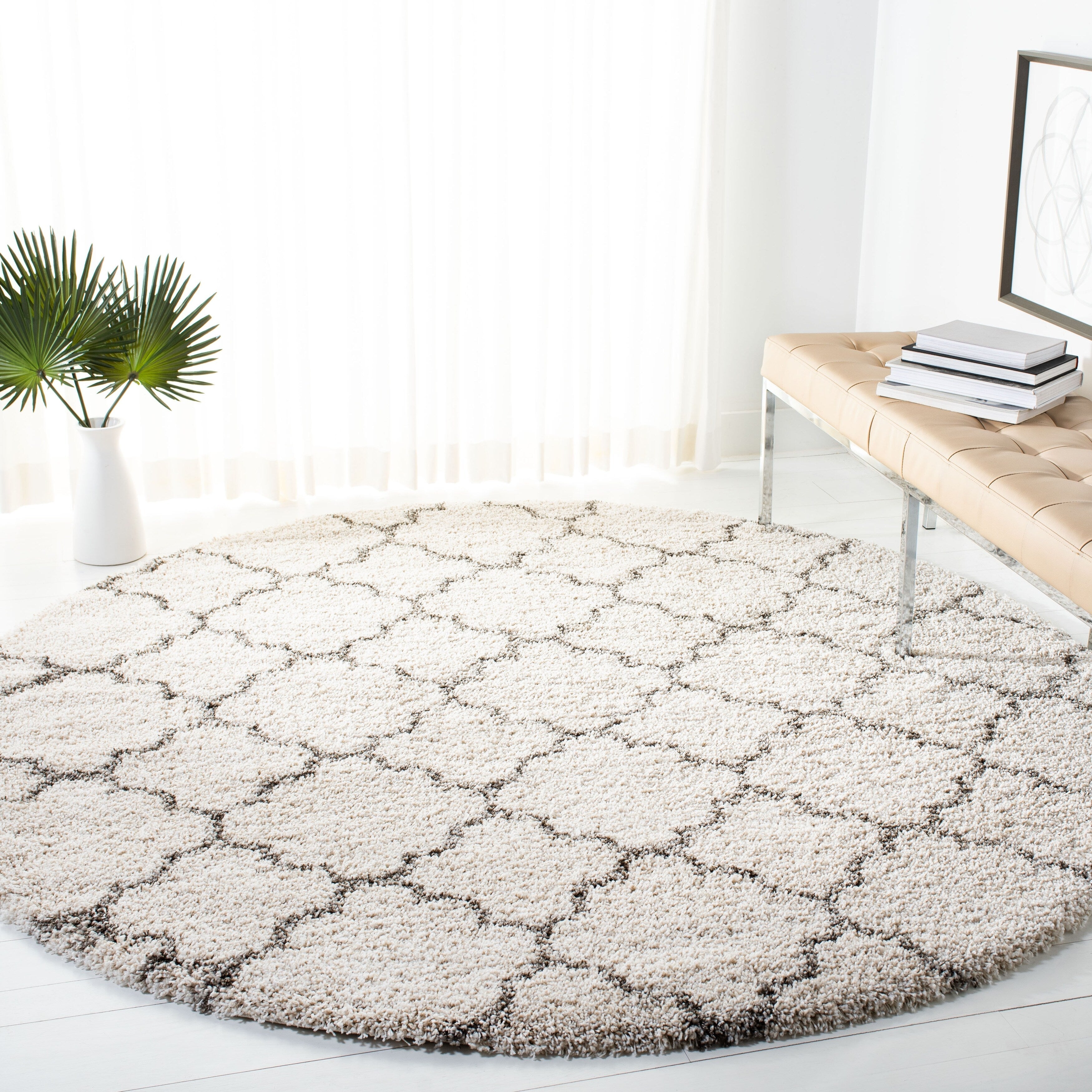SAFAVIEH Hudson Shag Jeryl Glam Trellis 2-inch Area Rug