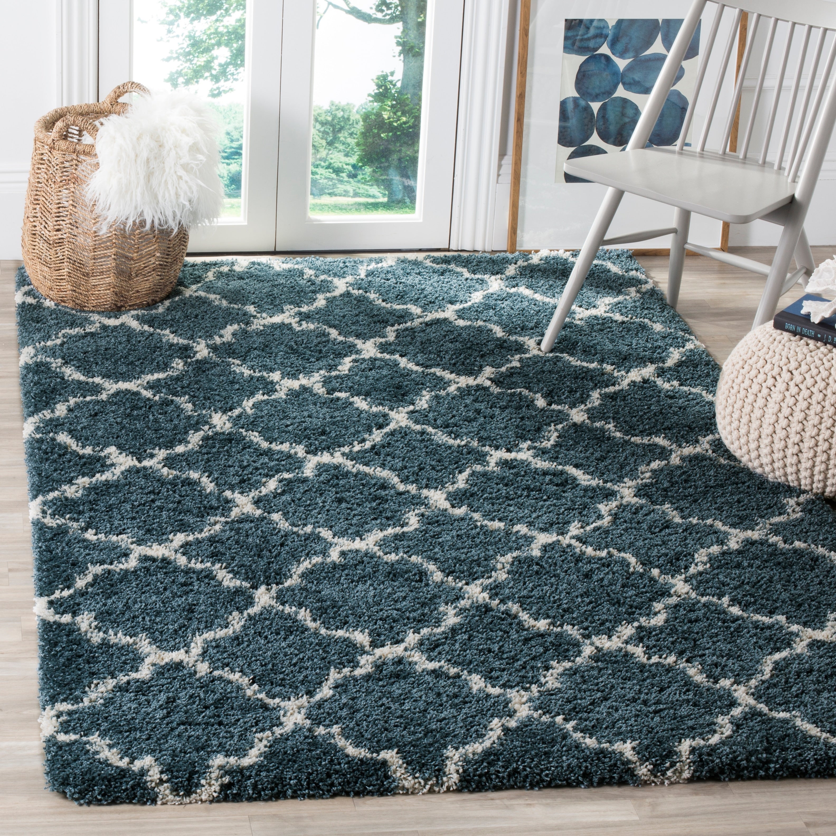 SAFAVIEH Hudson Shag Jeryl Glam Trellis 2-inch Area Rug