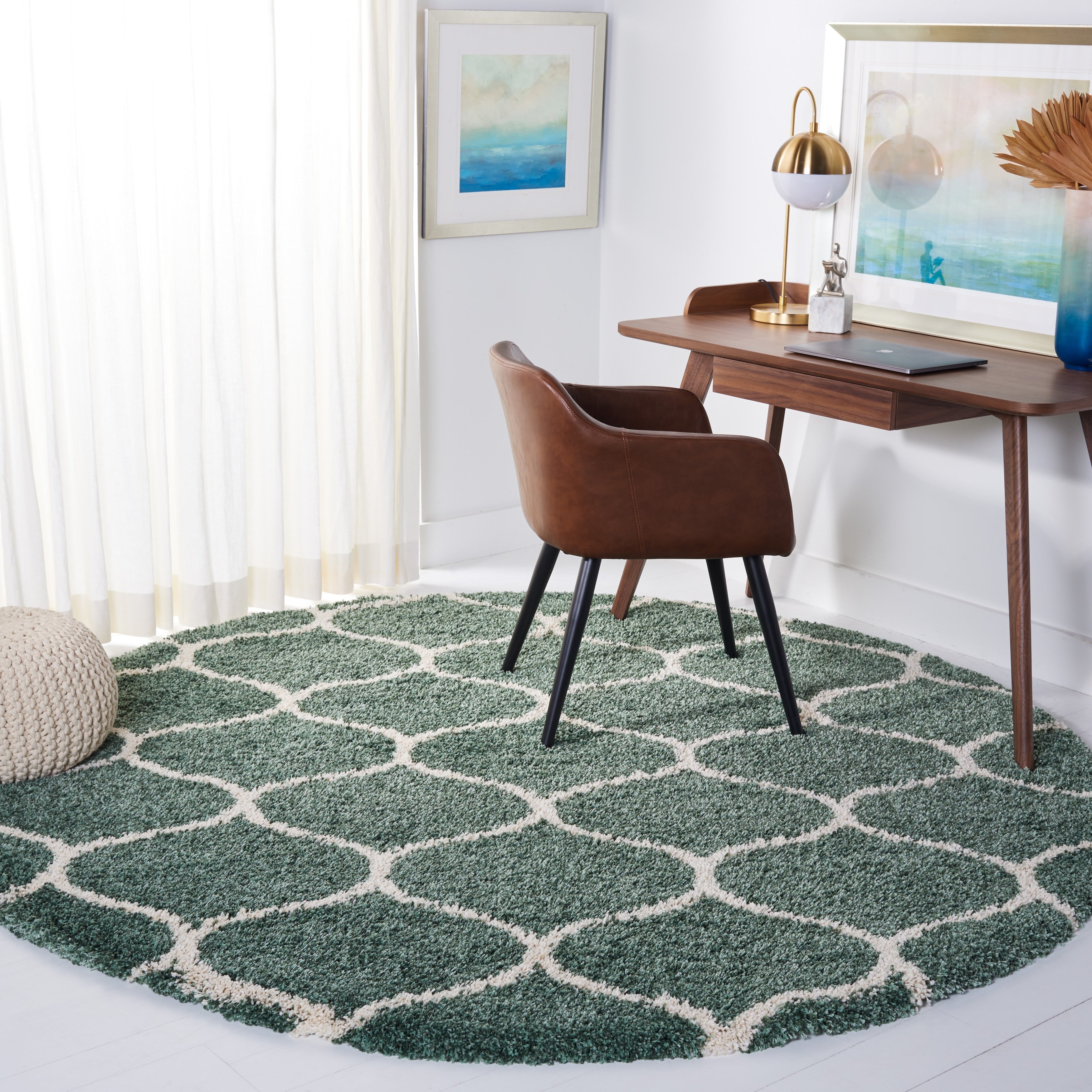 SAFAVIEH Hudson Shag Pushpa Trellis 2-inch Thick Area Rug