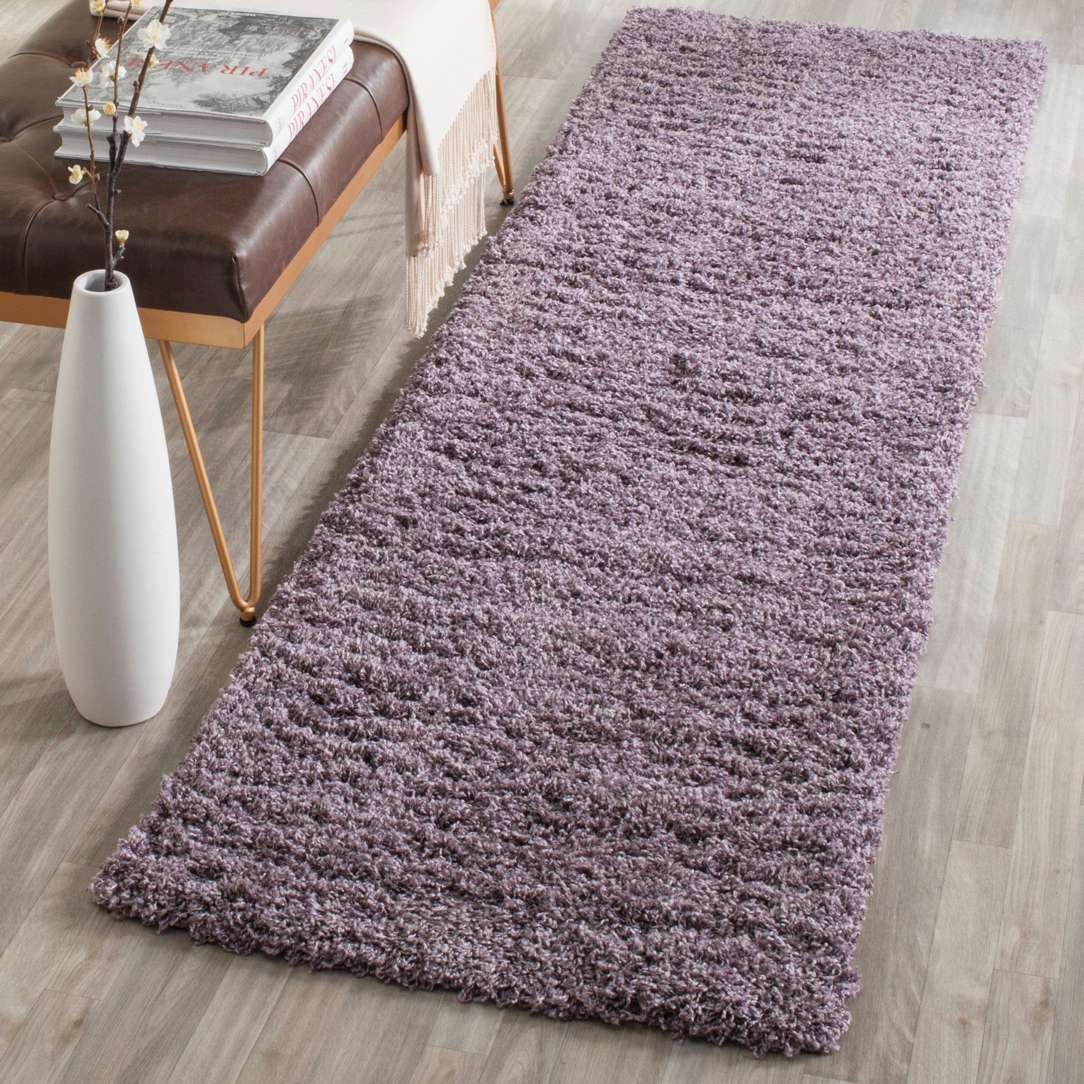 SAFAVIEH Laguna Shag Viroana Solid 2-inch Thick Rug