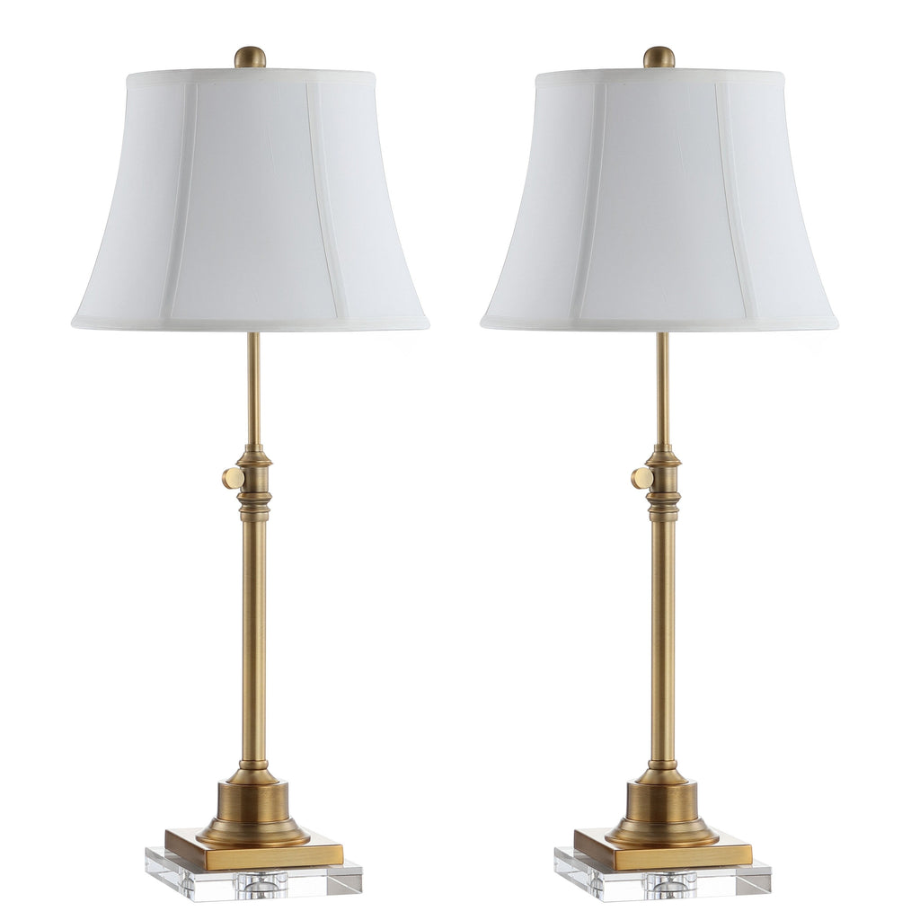 SAFAVIEH Lighting Amande Lot de 2 lampes de table à hauteur réglable 27-31 pouces (13 L x 13 P x 31 H)