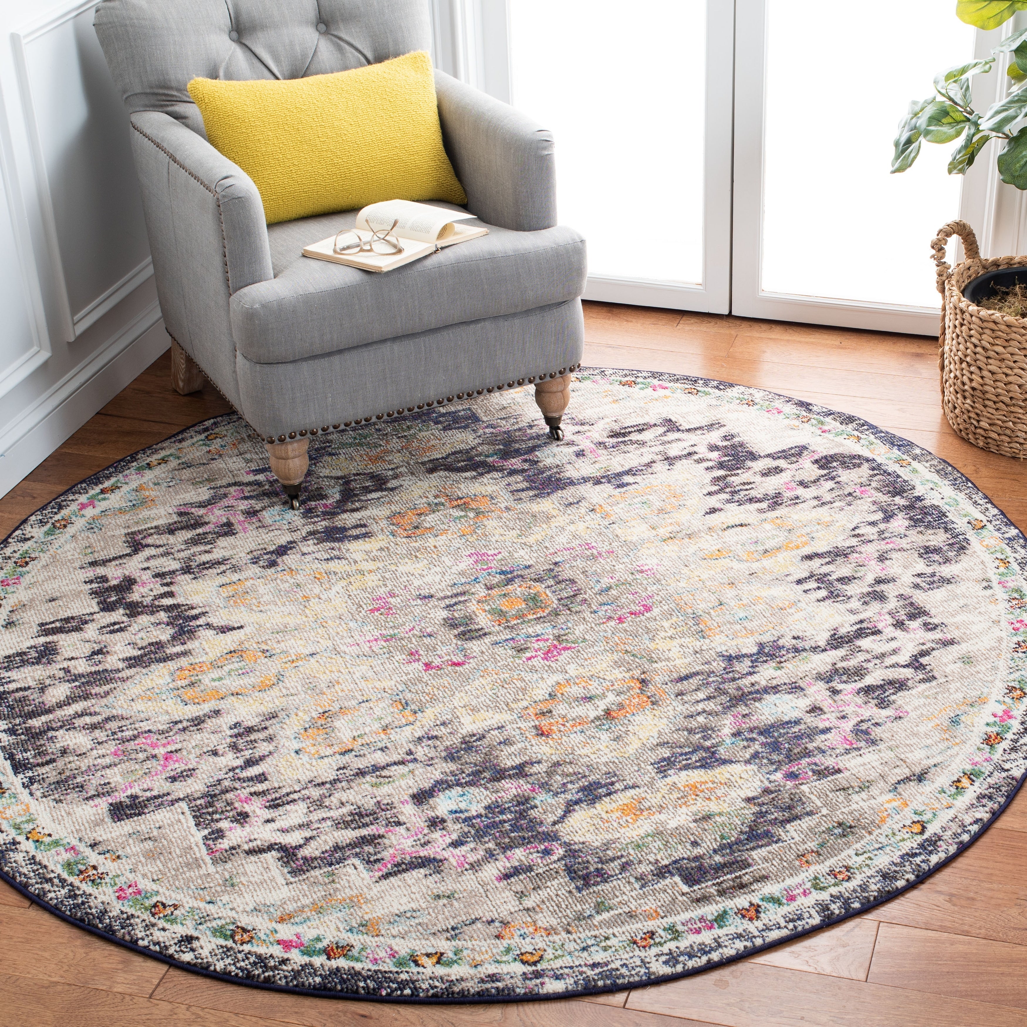 SAFAVIEH Madison Katelijne Boho Medallion Distressed Area Rug