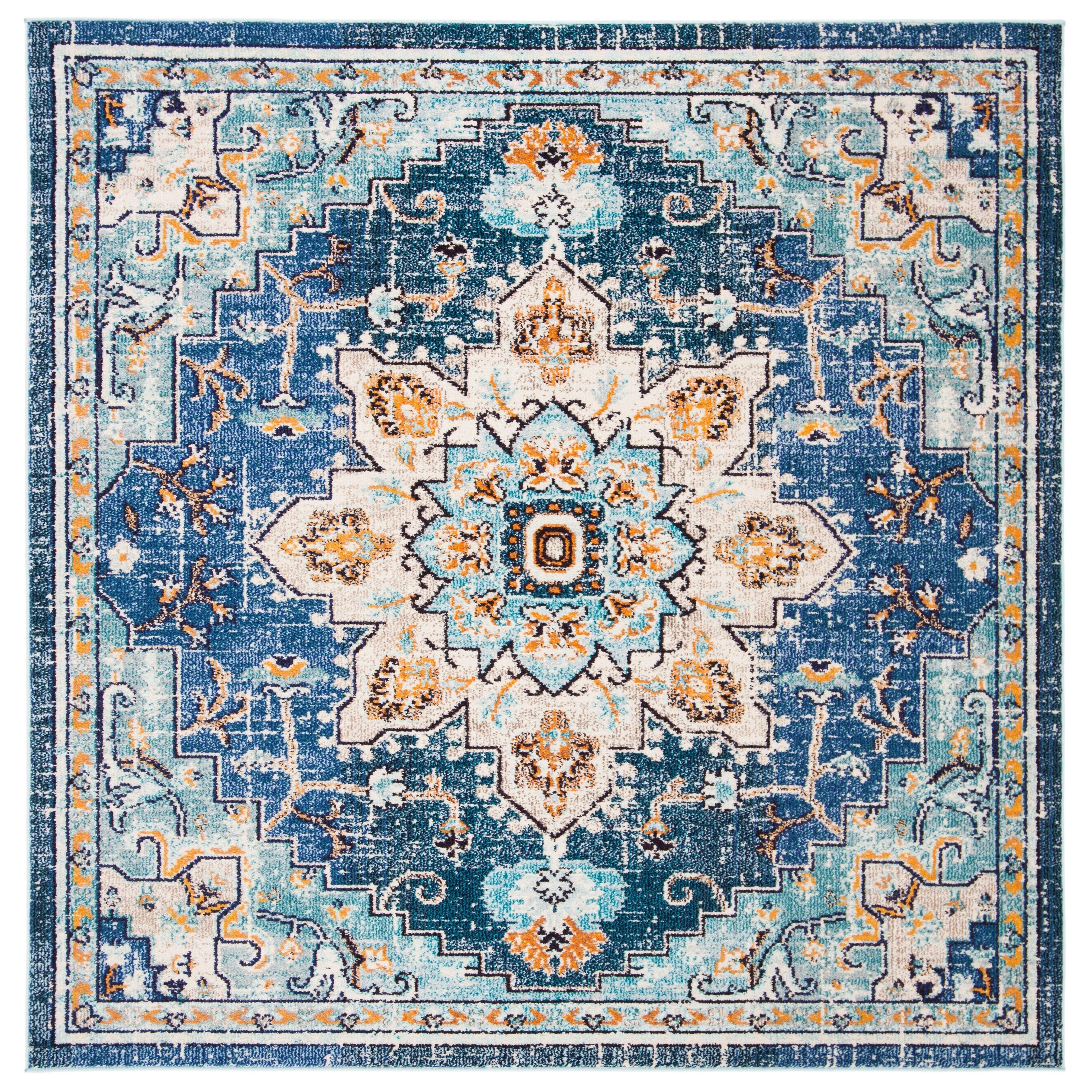 SAFAVIEH Madison Katelijne Boho Medallion Distressed Area Rug