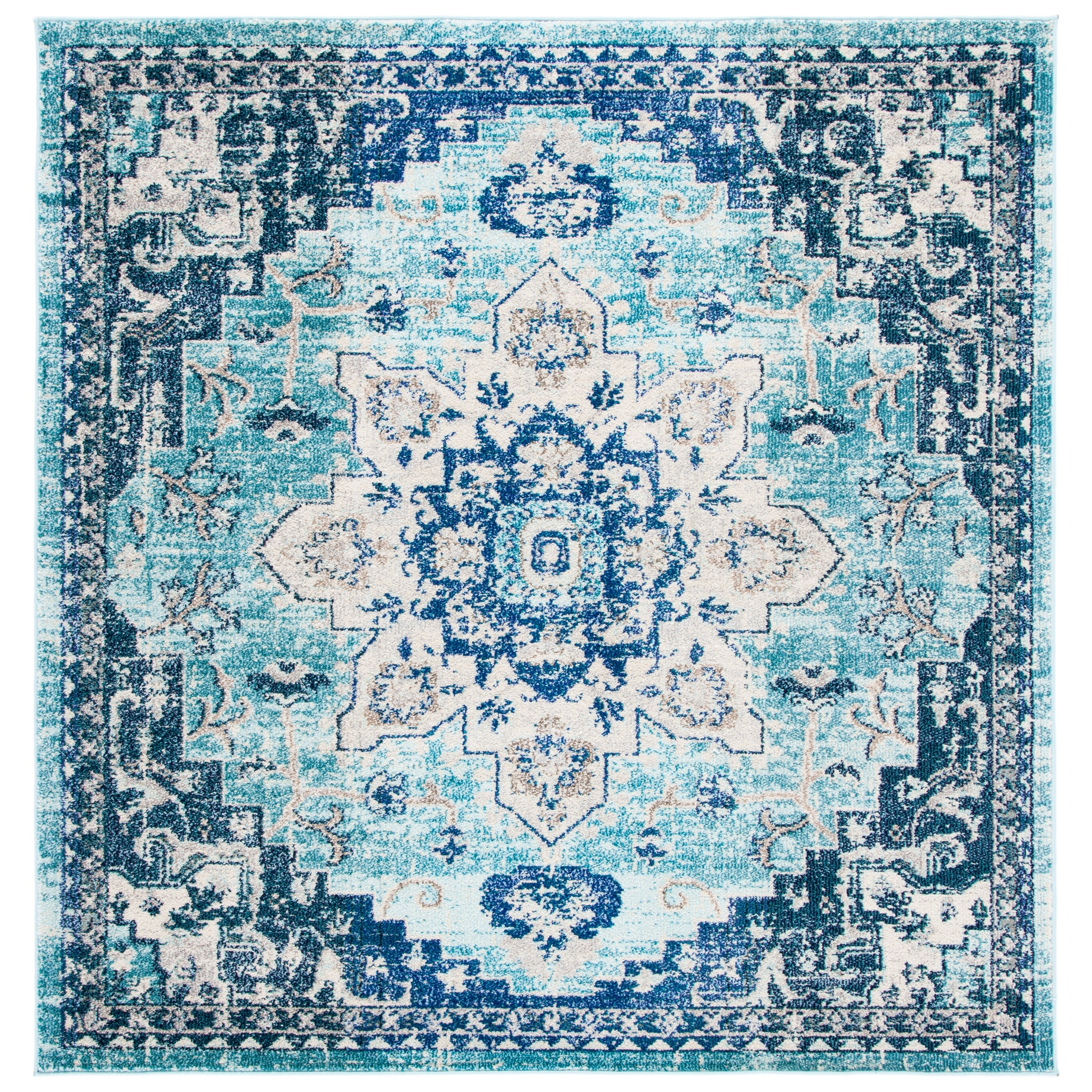 SAFAVIEH Madison Katelijne Boho Medallion Distressed Area Rug