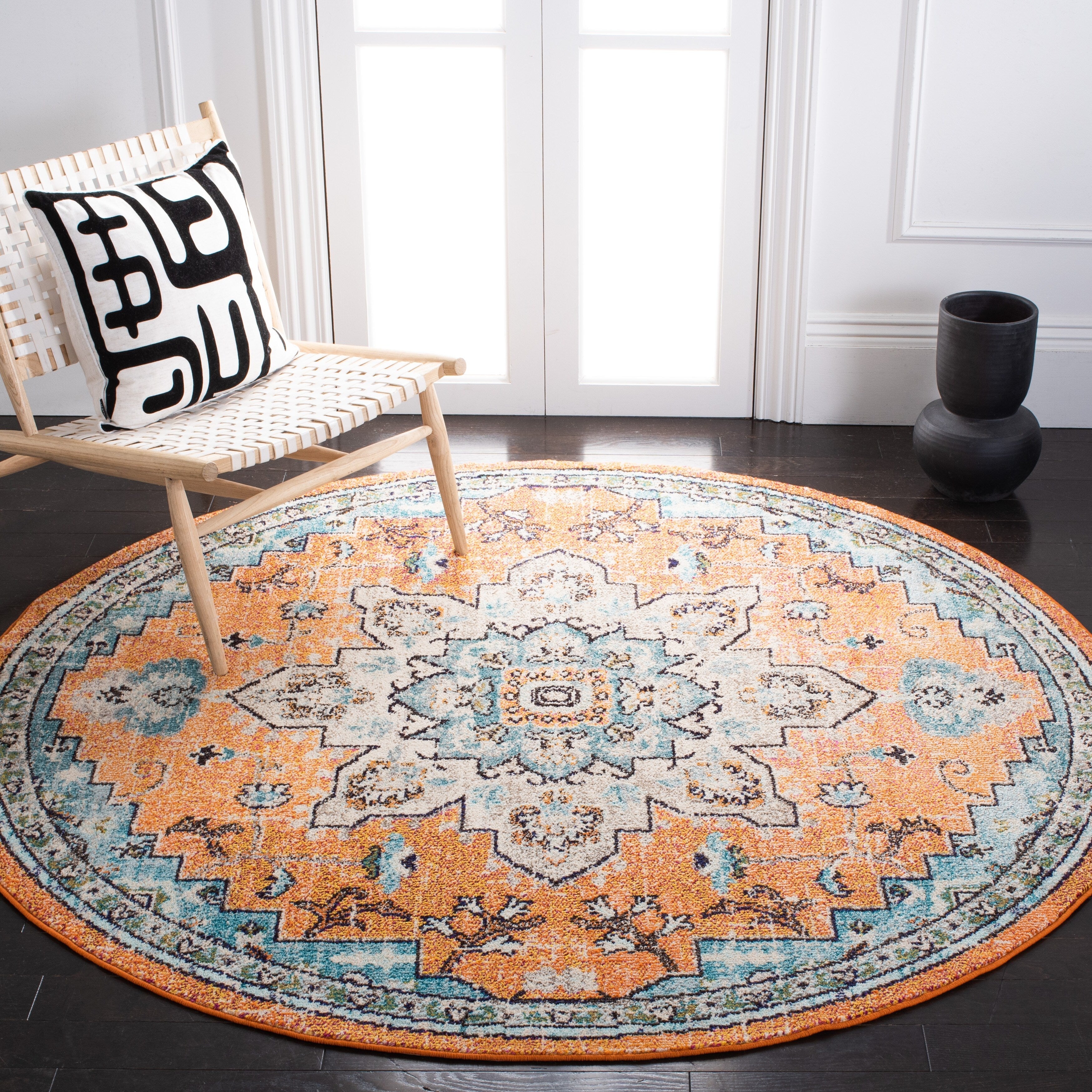 SAFAVIEH Madison Katelijne Boho Medallion Distressed Area Rug