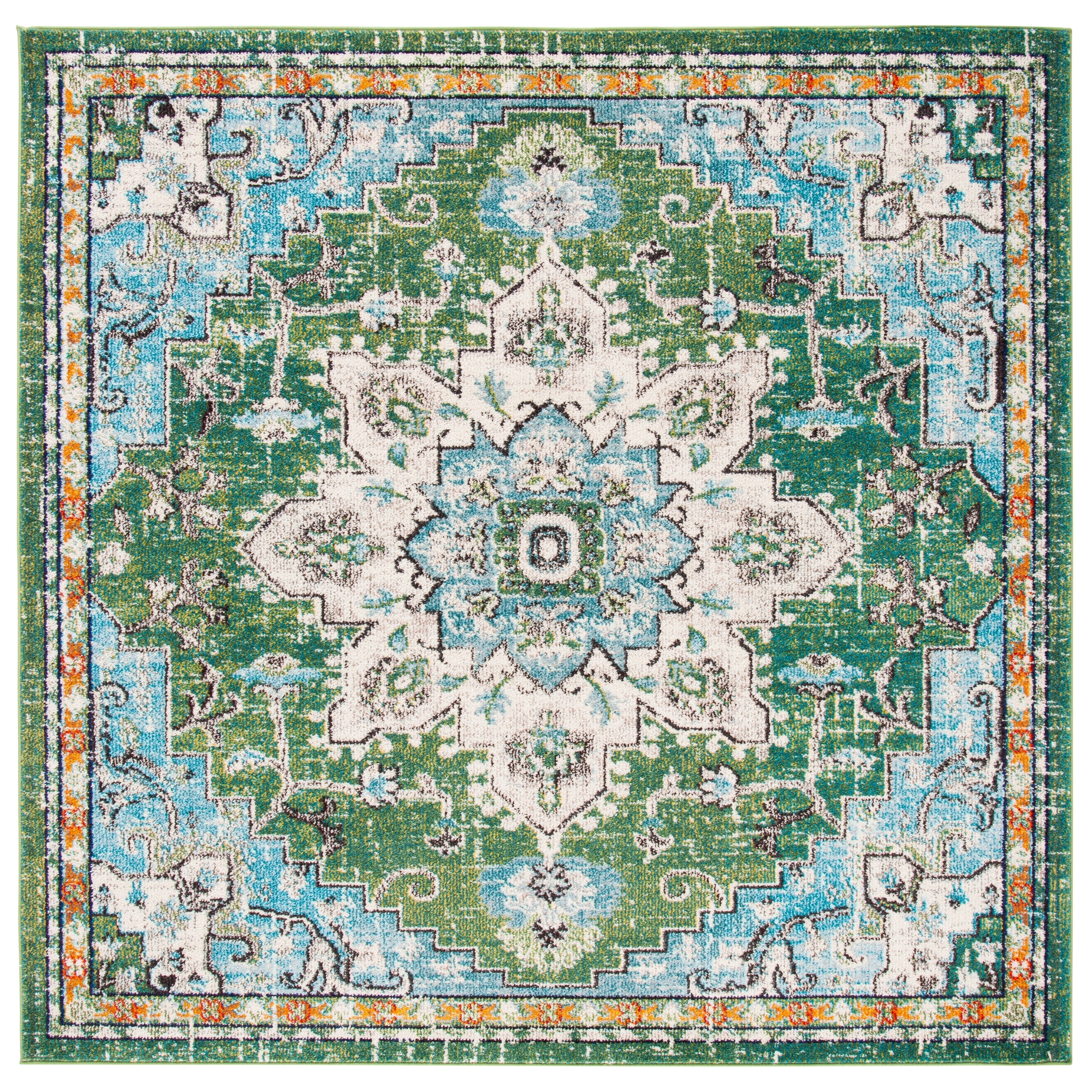 SAFAVIEH Madison Katelijne Boho Medallion Distressed Area Rug