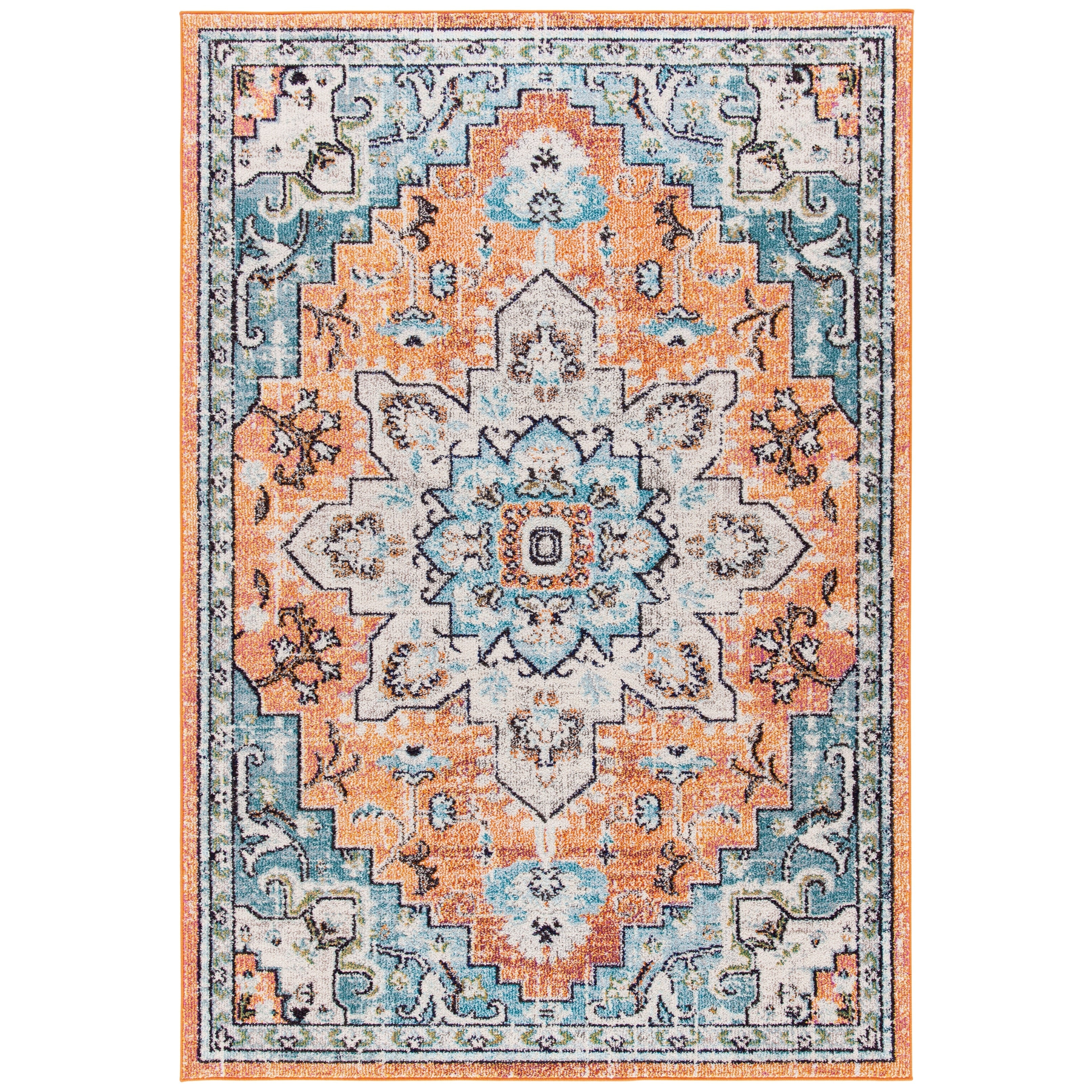 SAFAVIEH Madison Katelijne Boho Medallion Distressed Area Rug