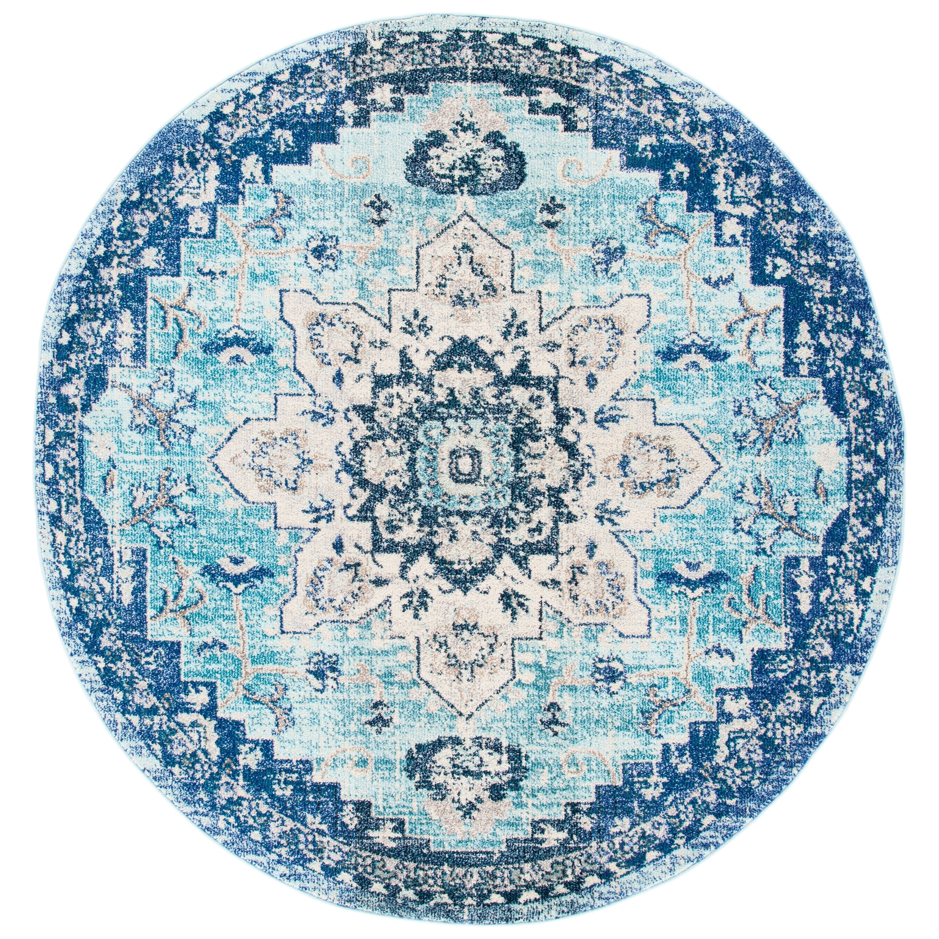 SAFAVIEH Madison Katelijne Boho Medallion Distressed Area Rug