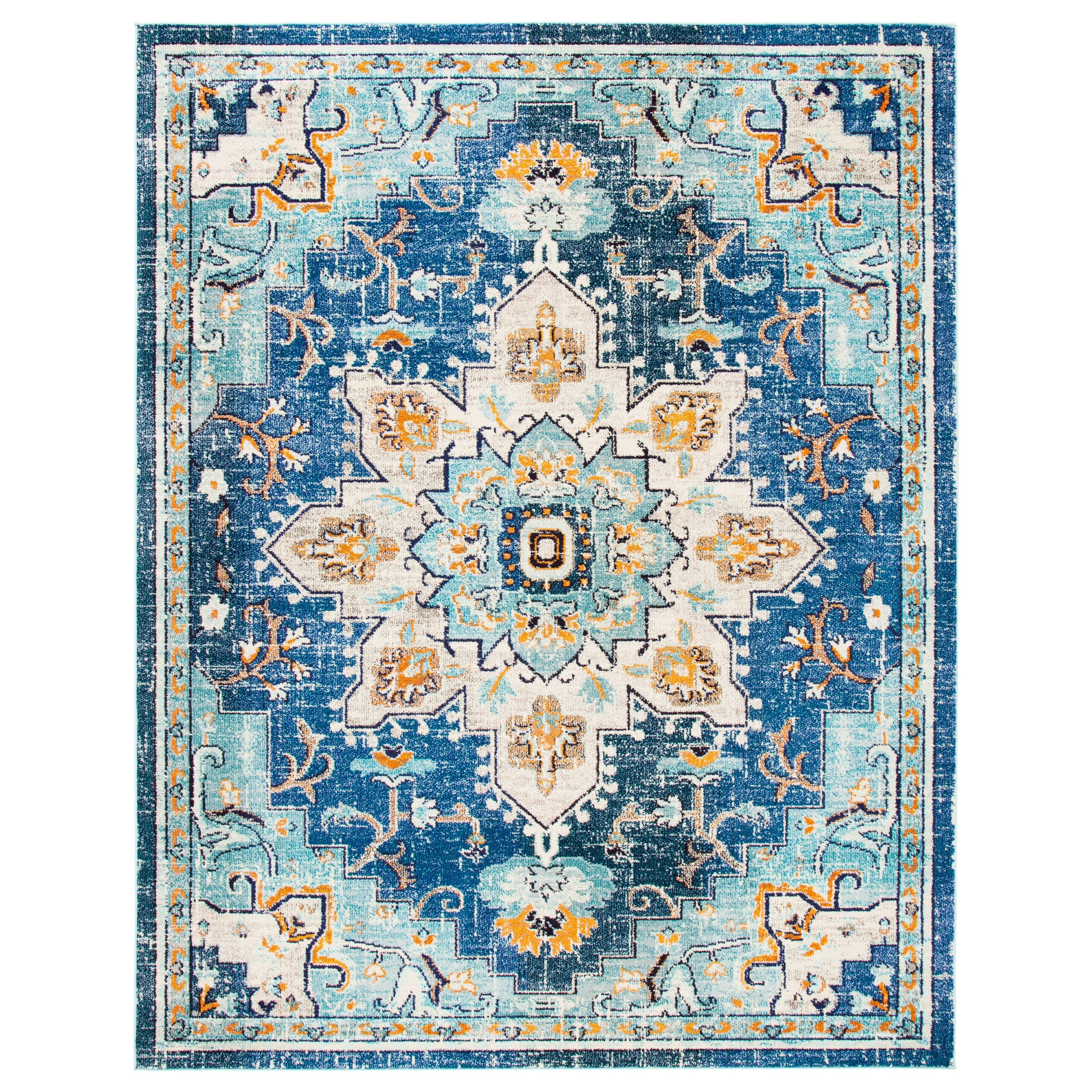 SAFAVIEH Madison Katelijne Boho Medallion Distressed Area Rug
