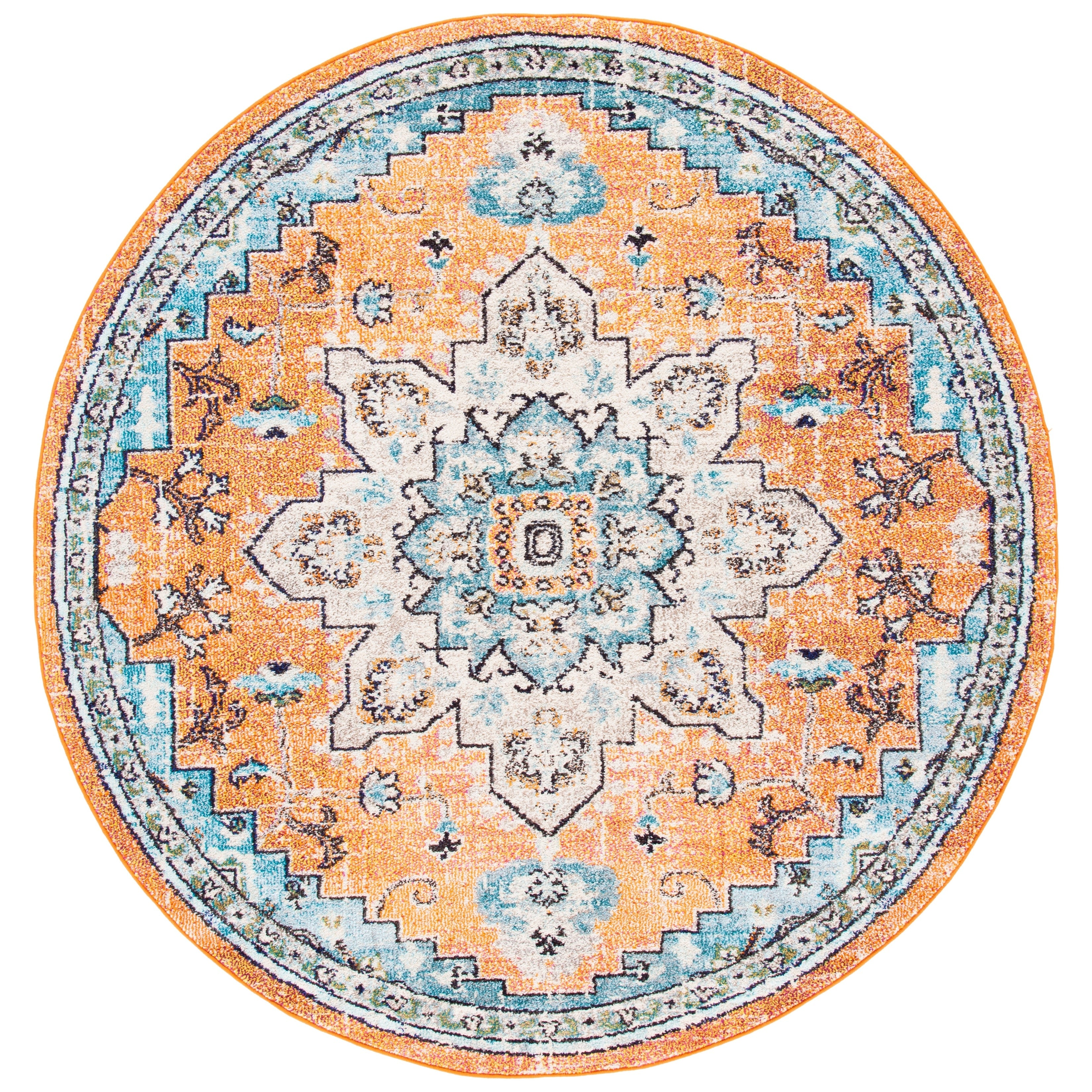 SAFAVIEH Madison Katelijne Boho Medallion Distressed Area Rug