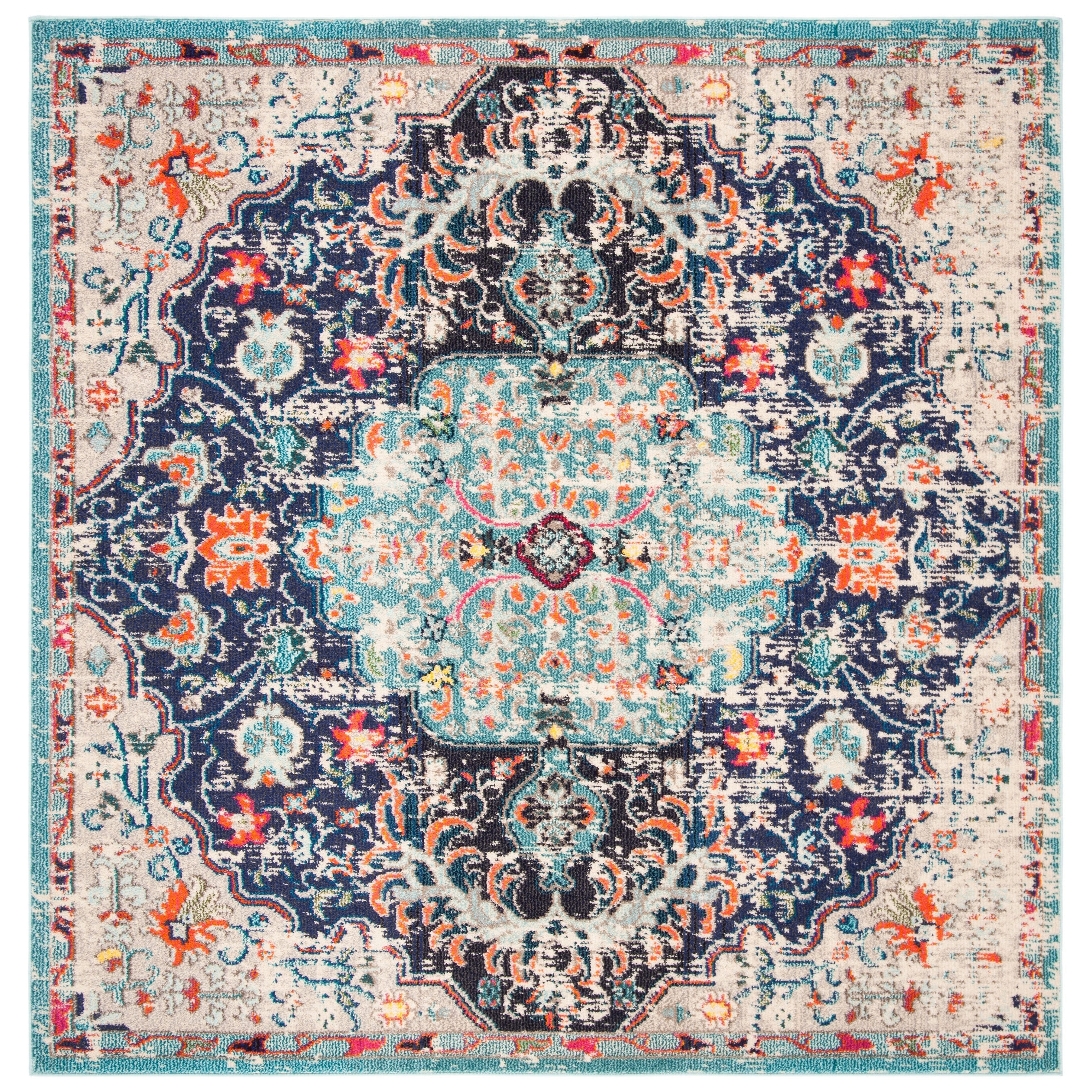 SAFAVIEH Madison Libusa Boho Medallion Distressed Rug