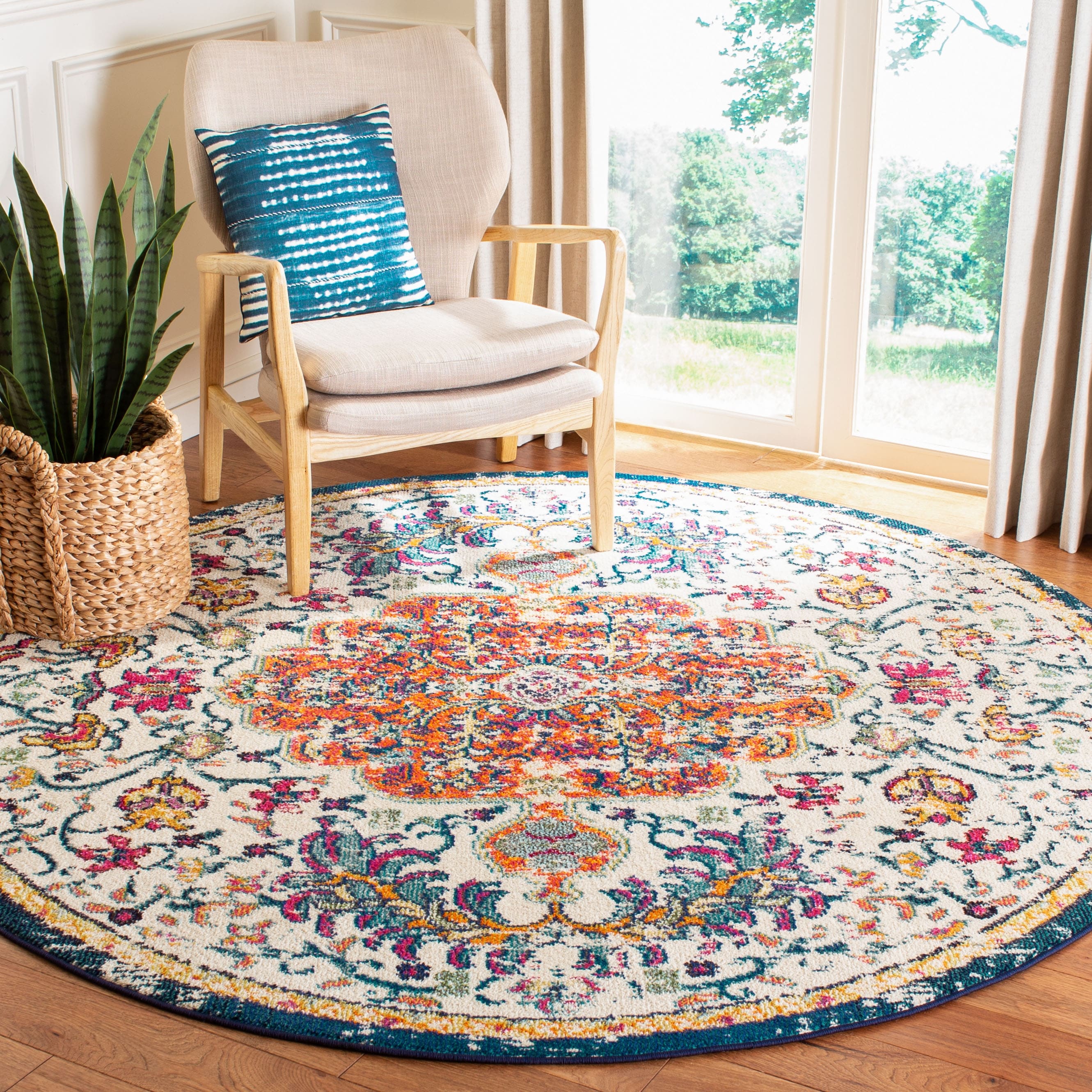 SAFAVIEH Madison Libusa Boho Medallion Distressed Rug