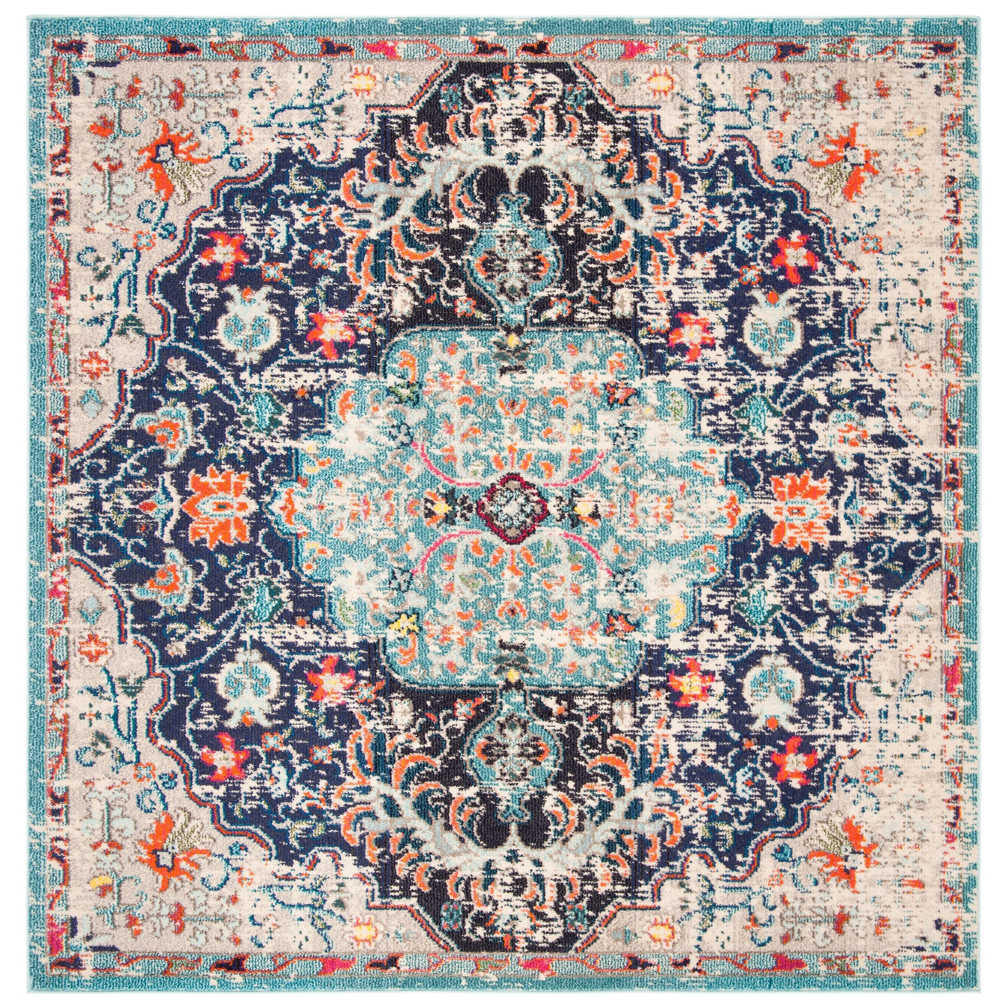 SAFAVIEH Madison Libusa Boho Medallion Distressed Rug