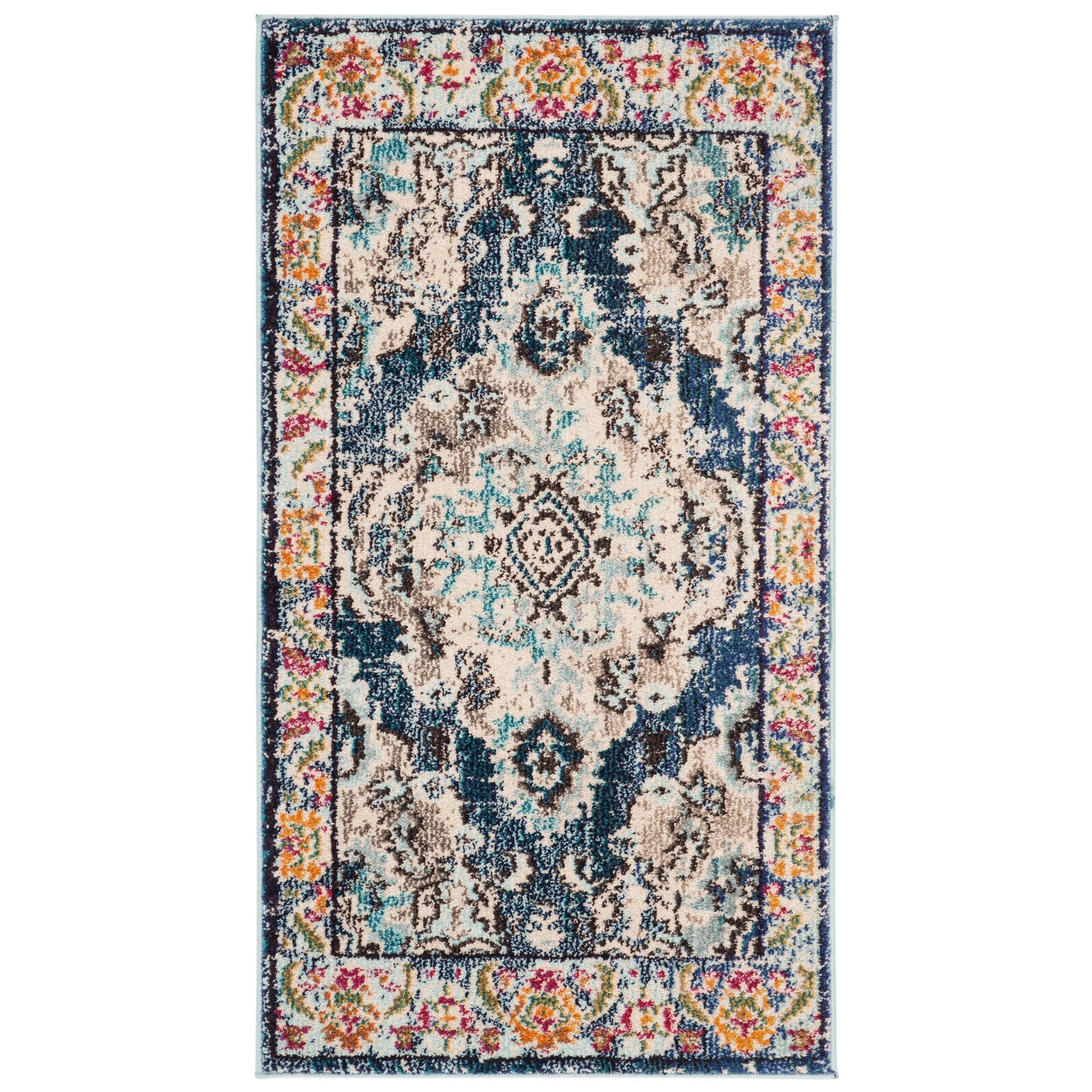 SAFAVIEH Monaco Oceane Boho Medallion Distressed Area Rug