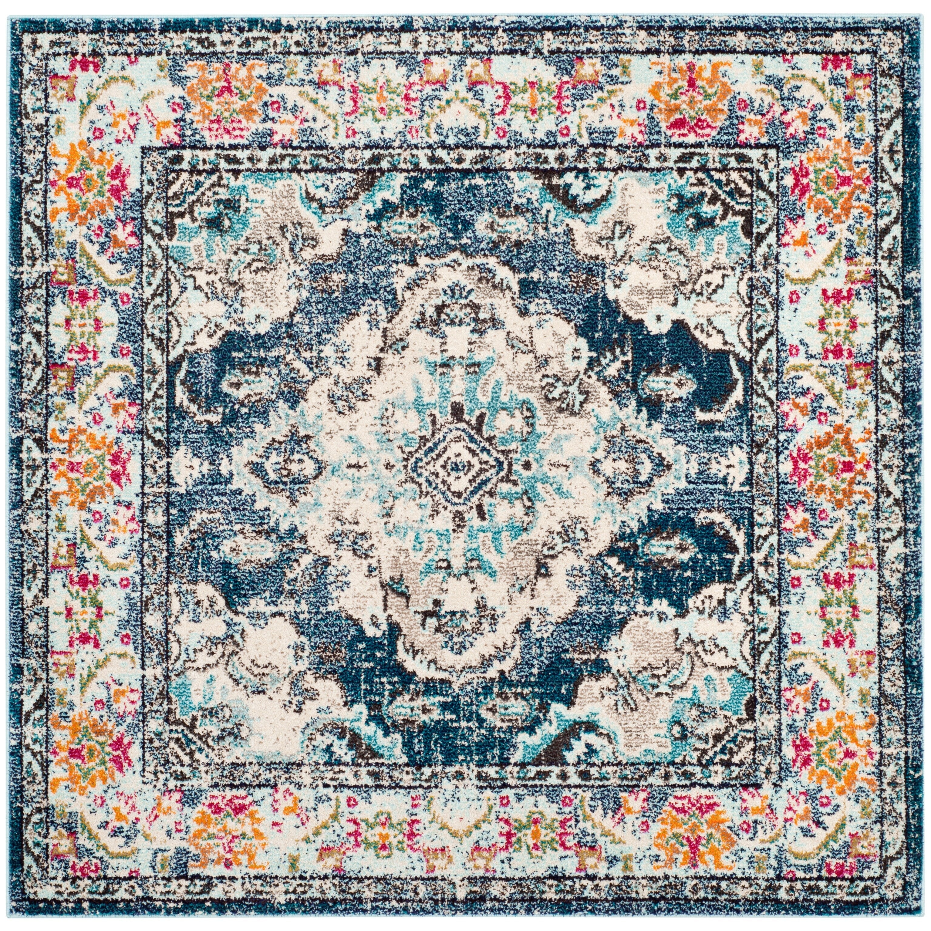SAFAVIEH Monaco Oceane Boho Medallion Distressed Area Rug