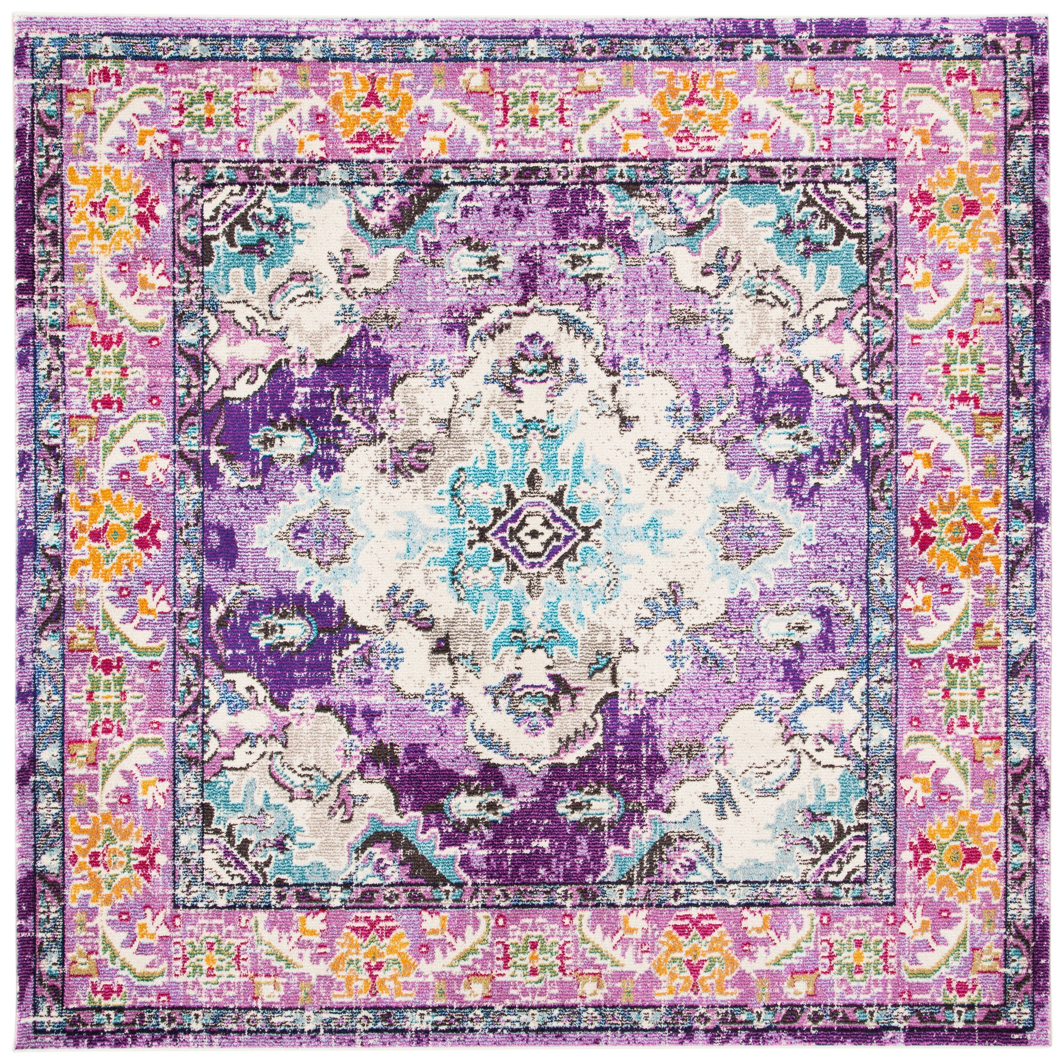 SAFAVIEH Monaco Oceane Boho Medallion Distressed Area Rug