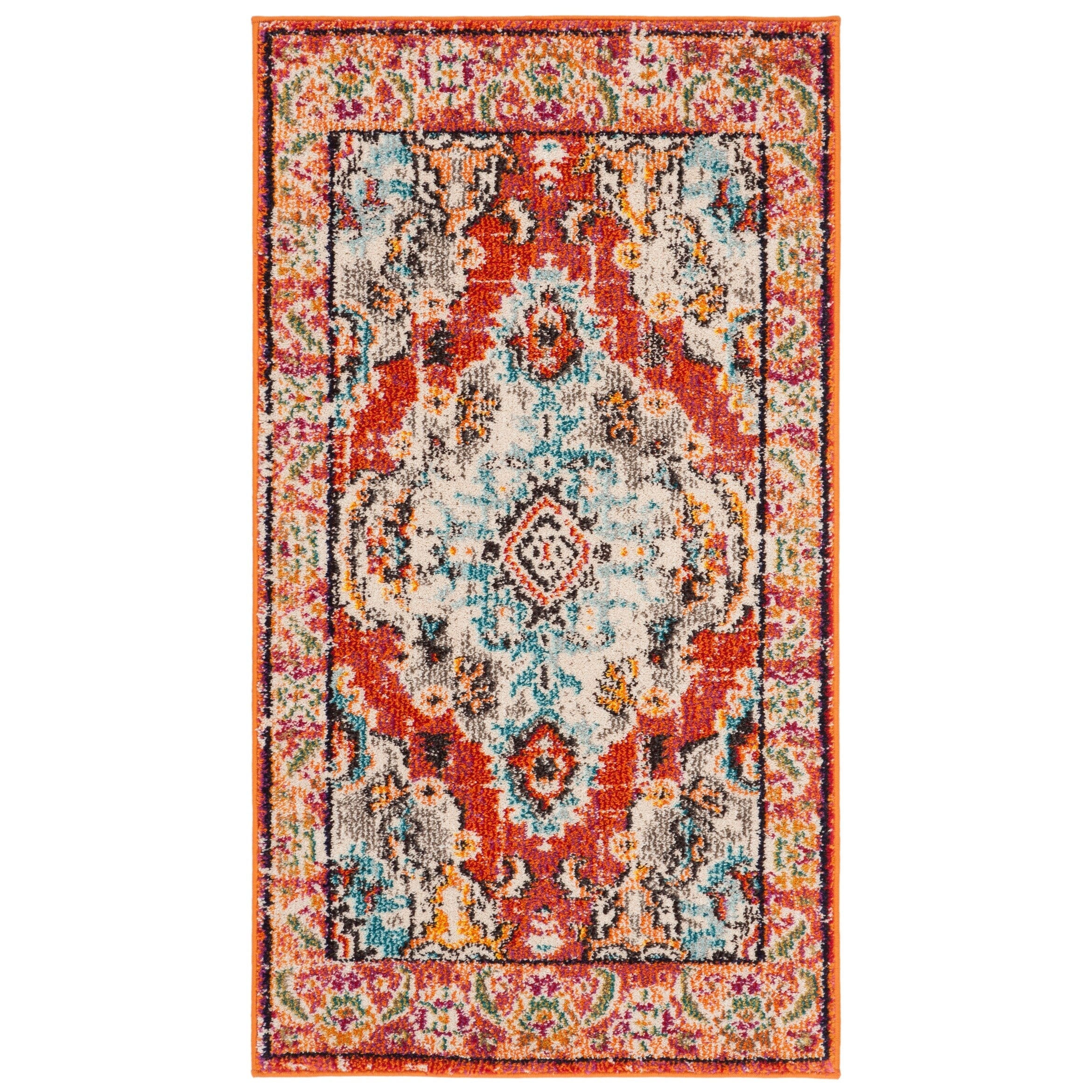SAFAVIEH Monaco Oceane Boho Medallion Distressed Area Rug