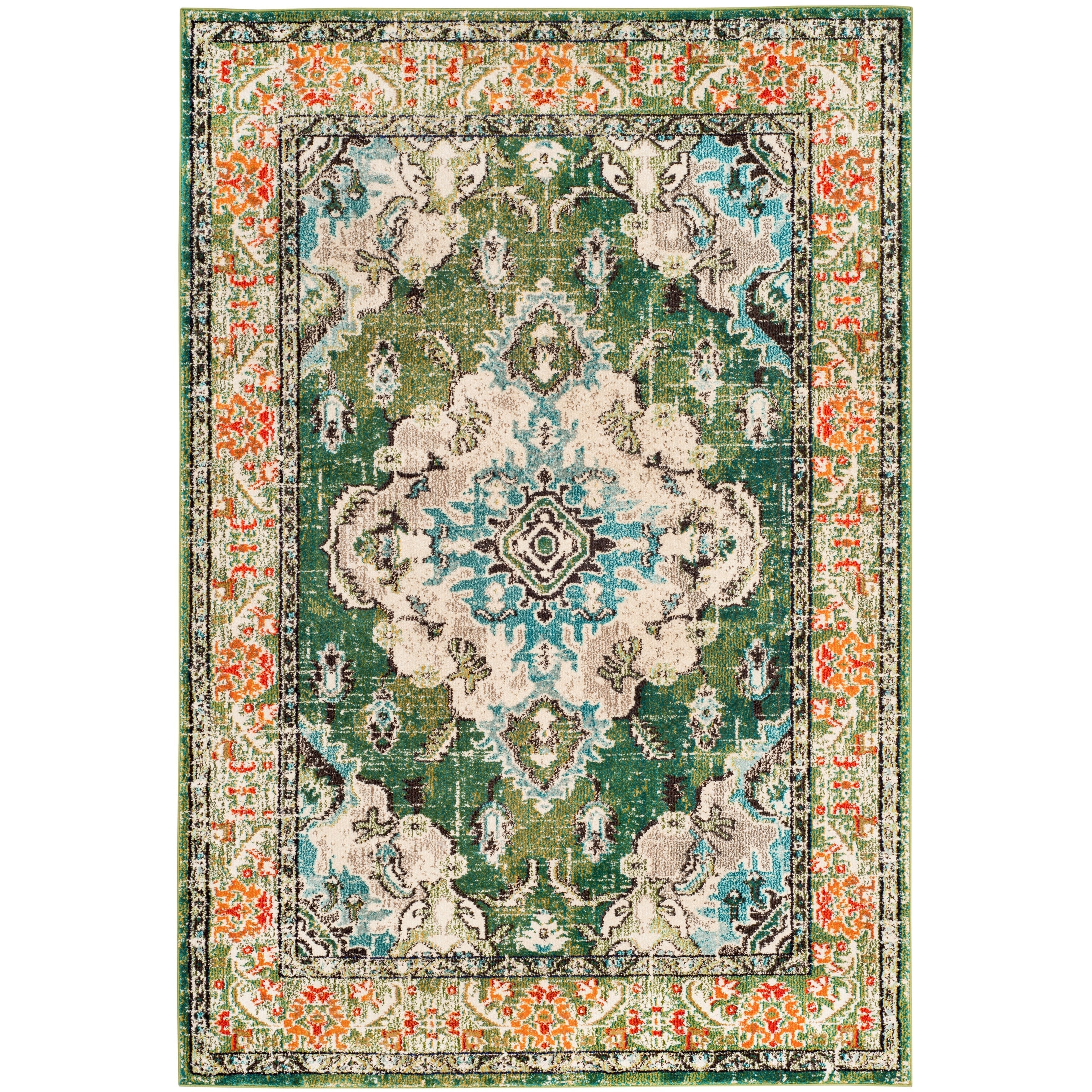 SAFAVIEH Monaco Oceane Boho Medallion Distressed Area Rug