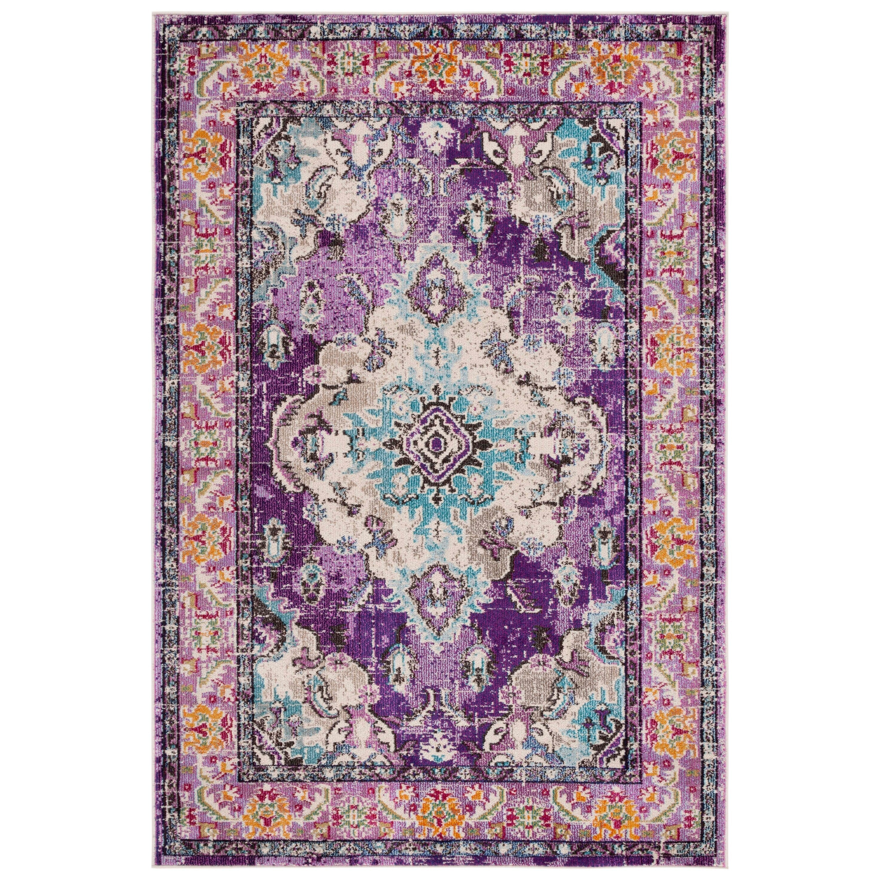 SAFAVIEH Monaco Oceane Boho Medallion Distressed Area Rug