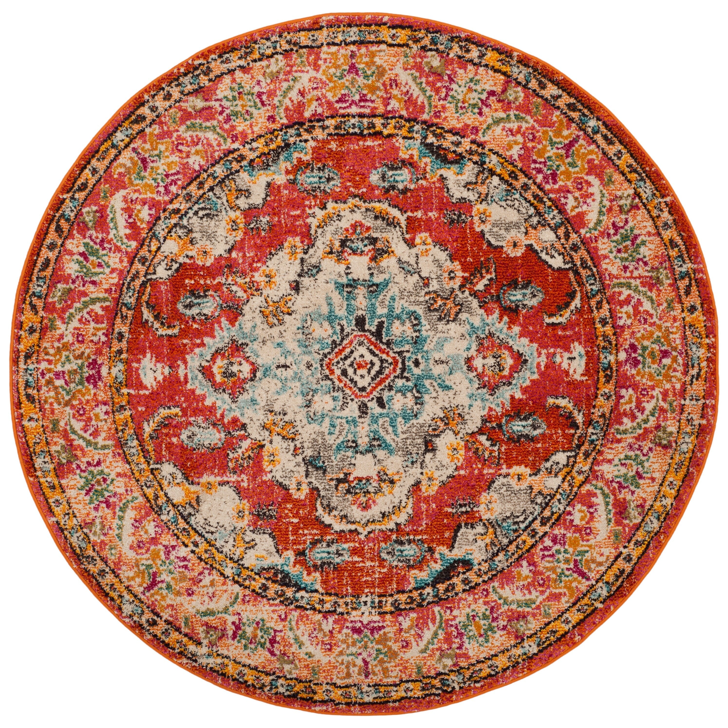 SAFAVIEH Monaco Oceane Boho Medallion Distressed Area Rug