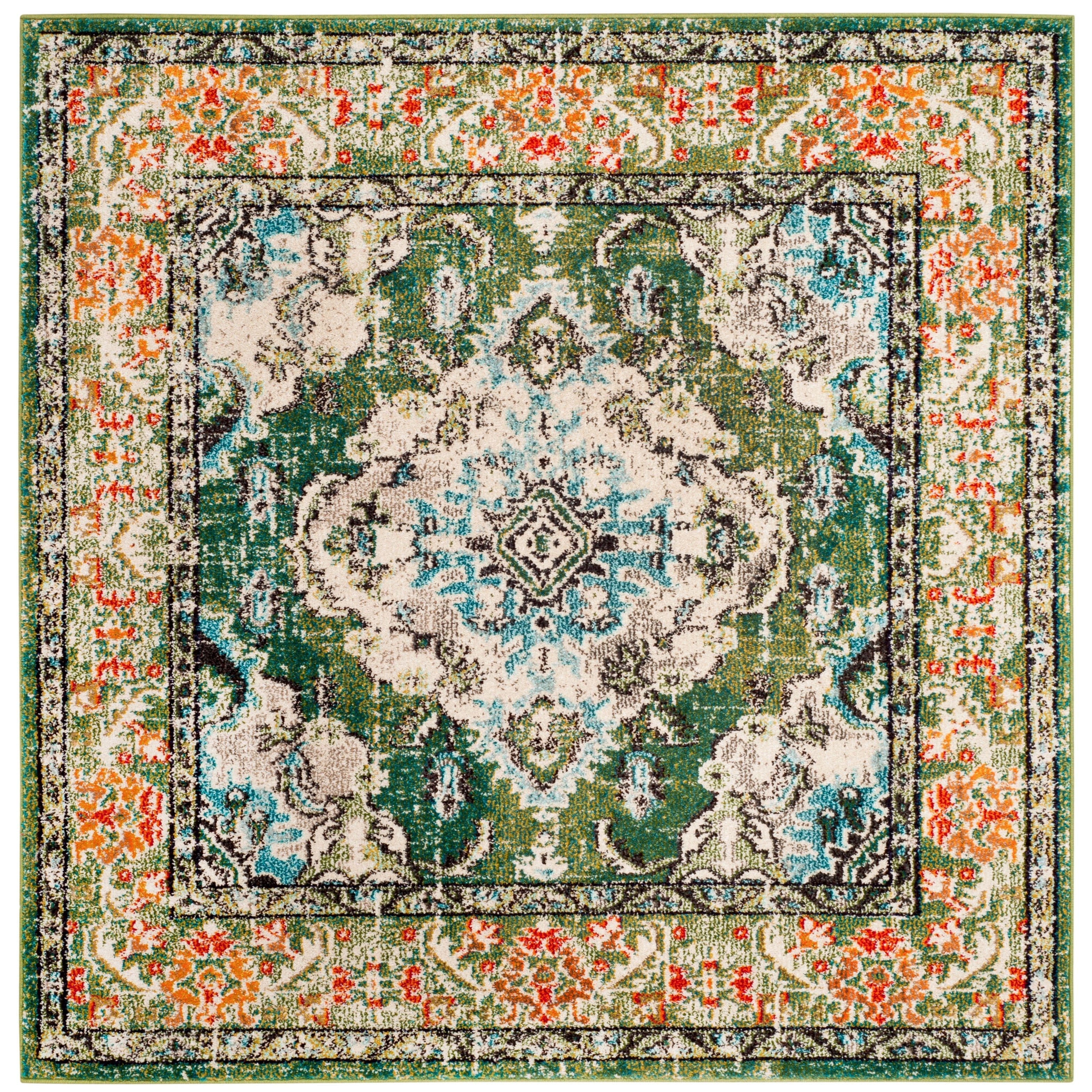 SAFAVIEH Monaco Oceane Boho Medallion Distressed Area Rug