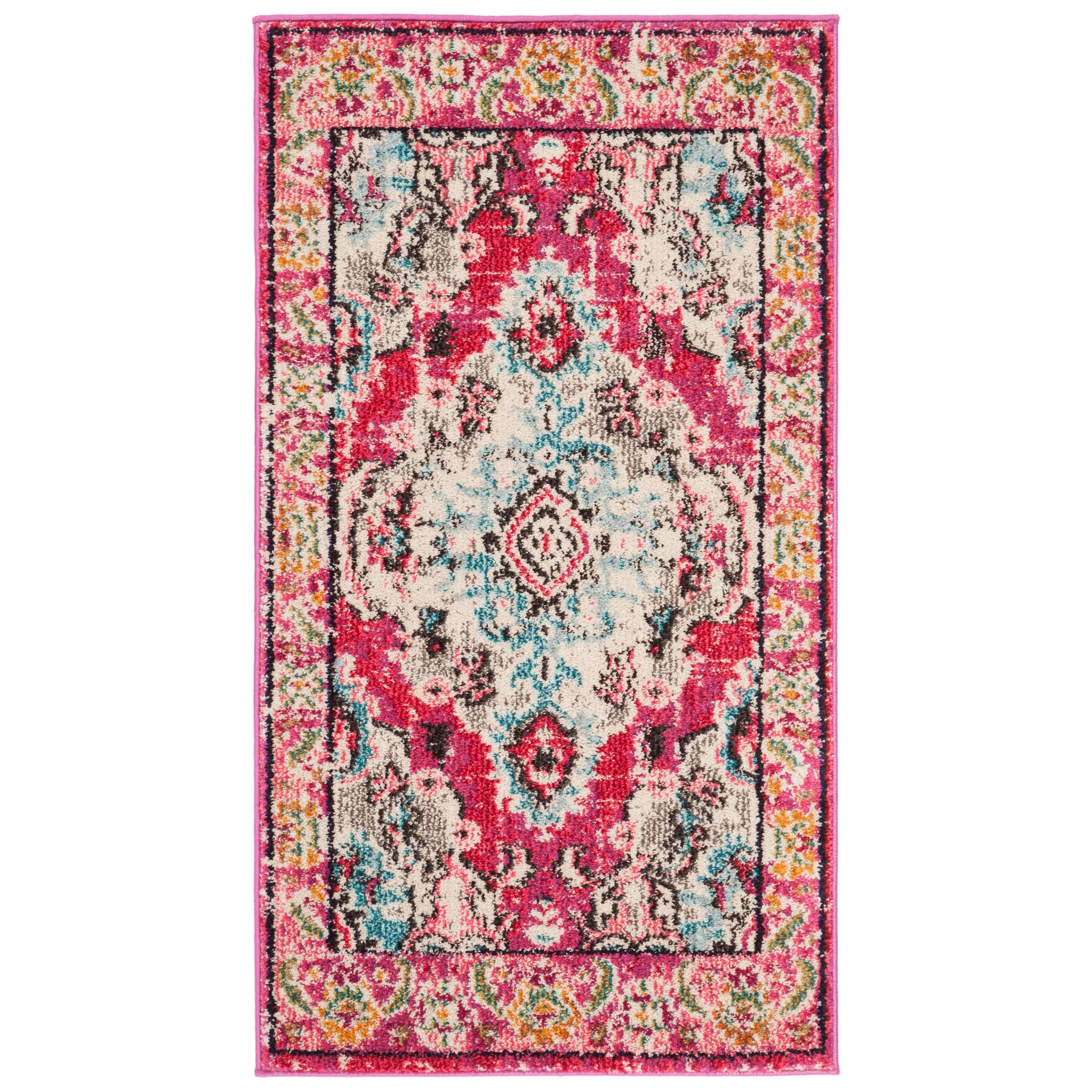 SAFAVIEH Monaco Oceane Boho Medallion Distressed Area Rug
