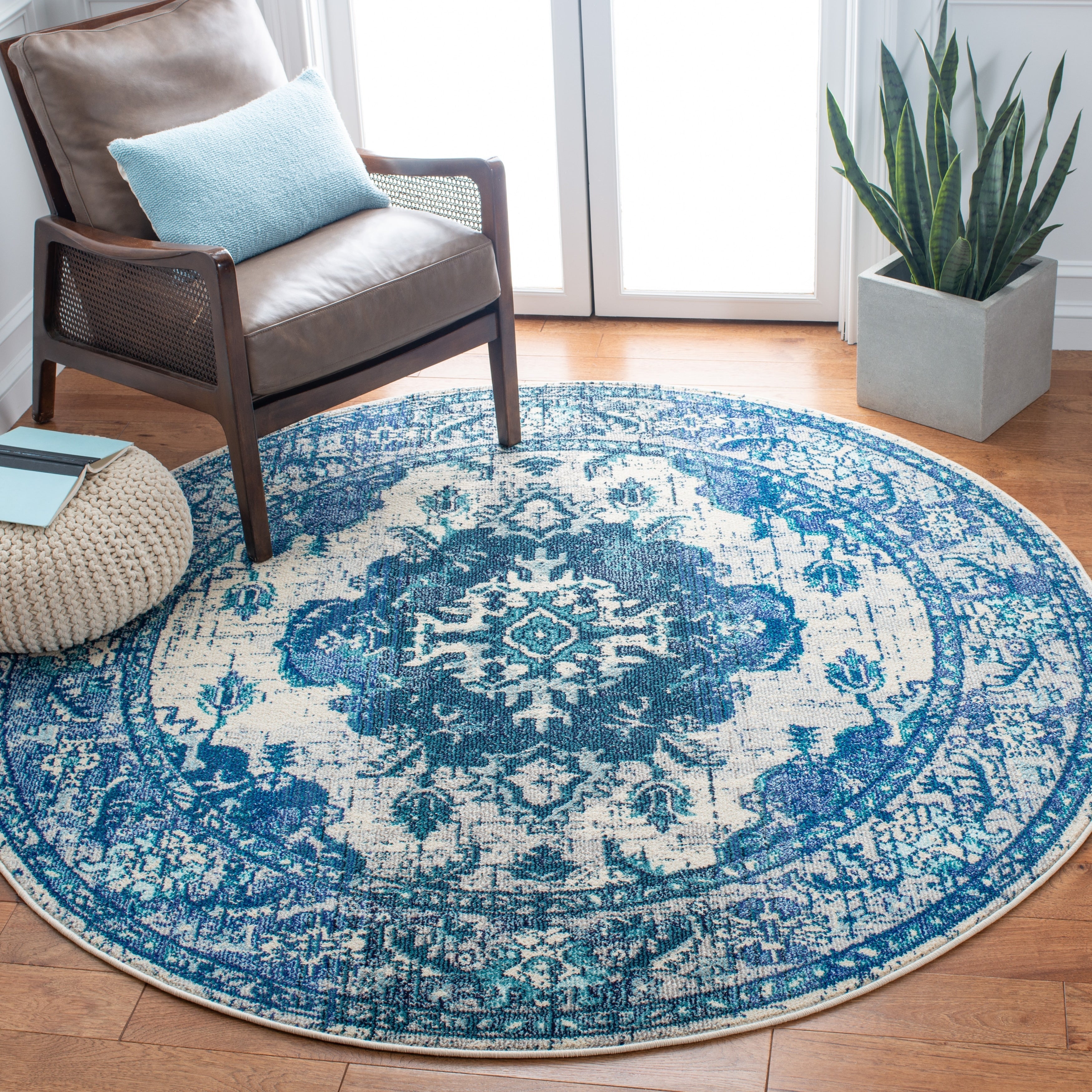 SAFAVIEH Monaco Oceane Boho Medallion Distressed Area Rug