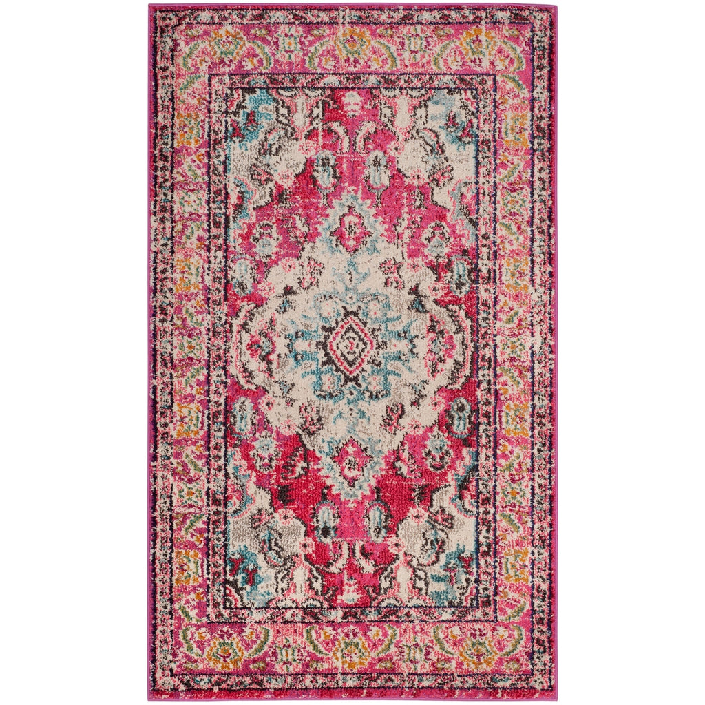 SAFAVIEH Monaco Oceane Boho Medallion Distressed Area Rug