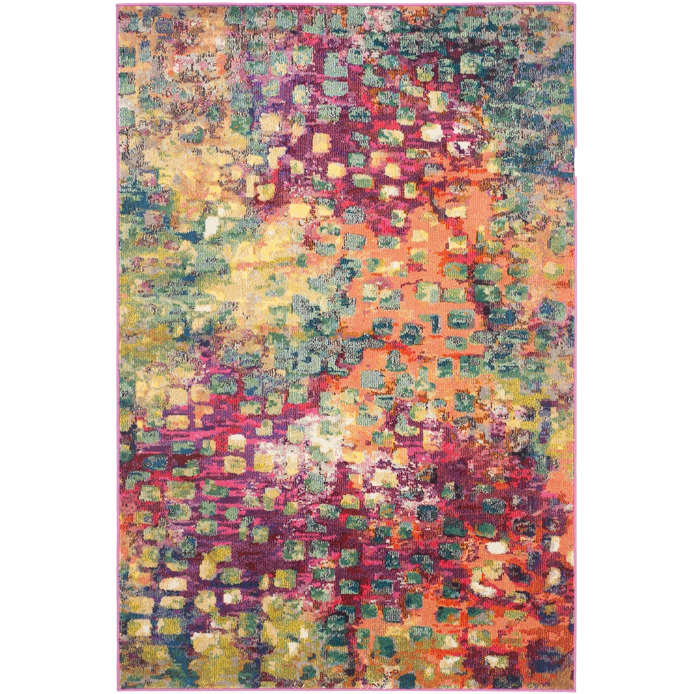 SAFAVIEH Monaco Panna Boho Abstract Modern Watercolor Area Rug