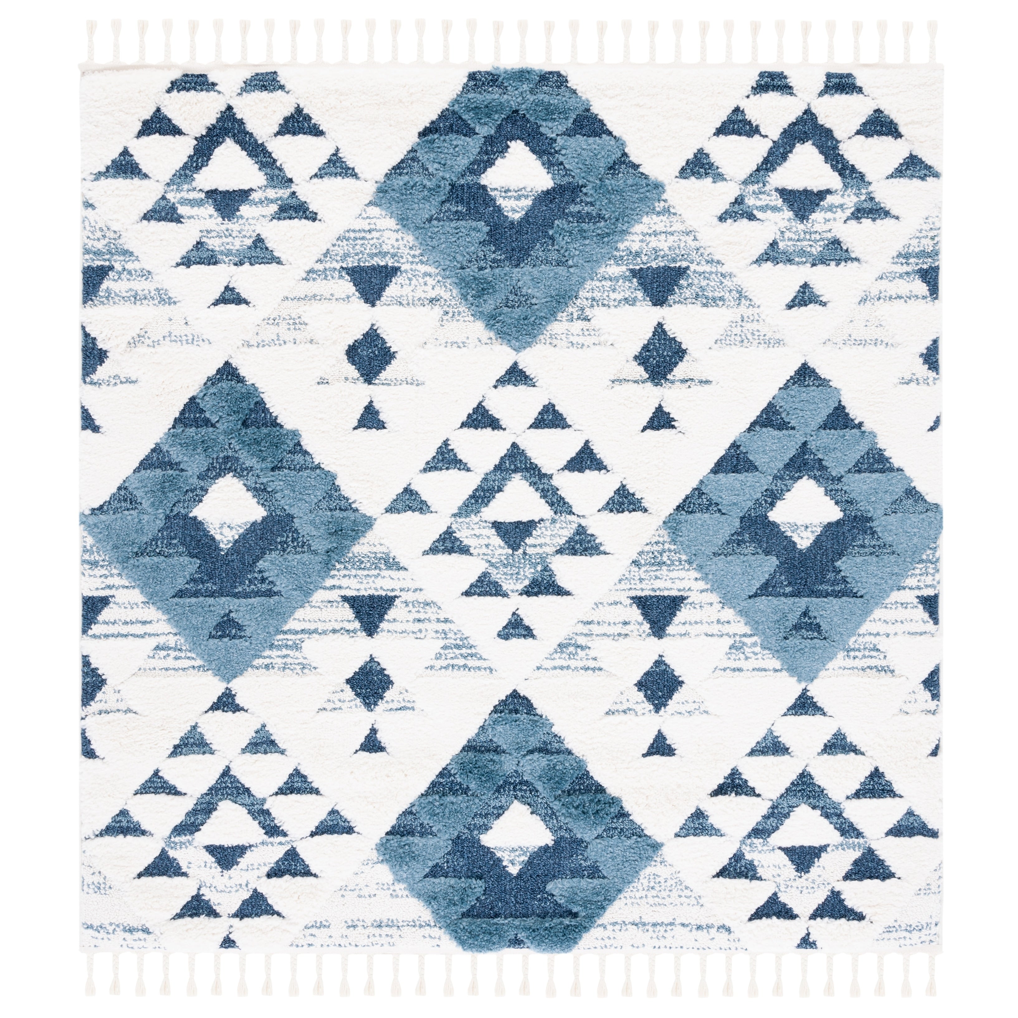 SAFAVIEH Moroccan Tassel Shag Delores 2-inch Thick Rug