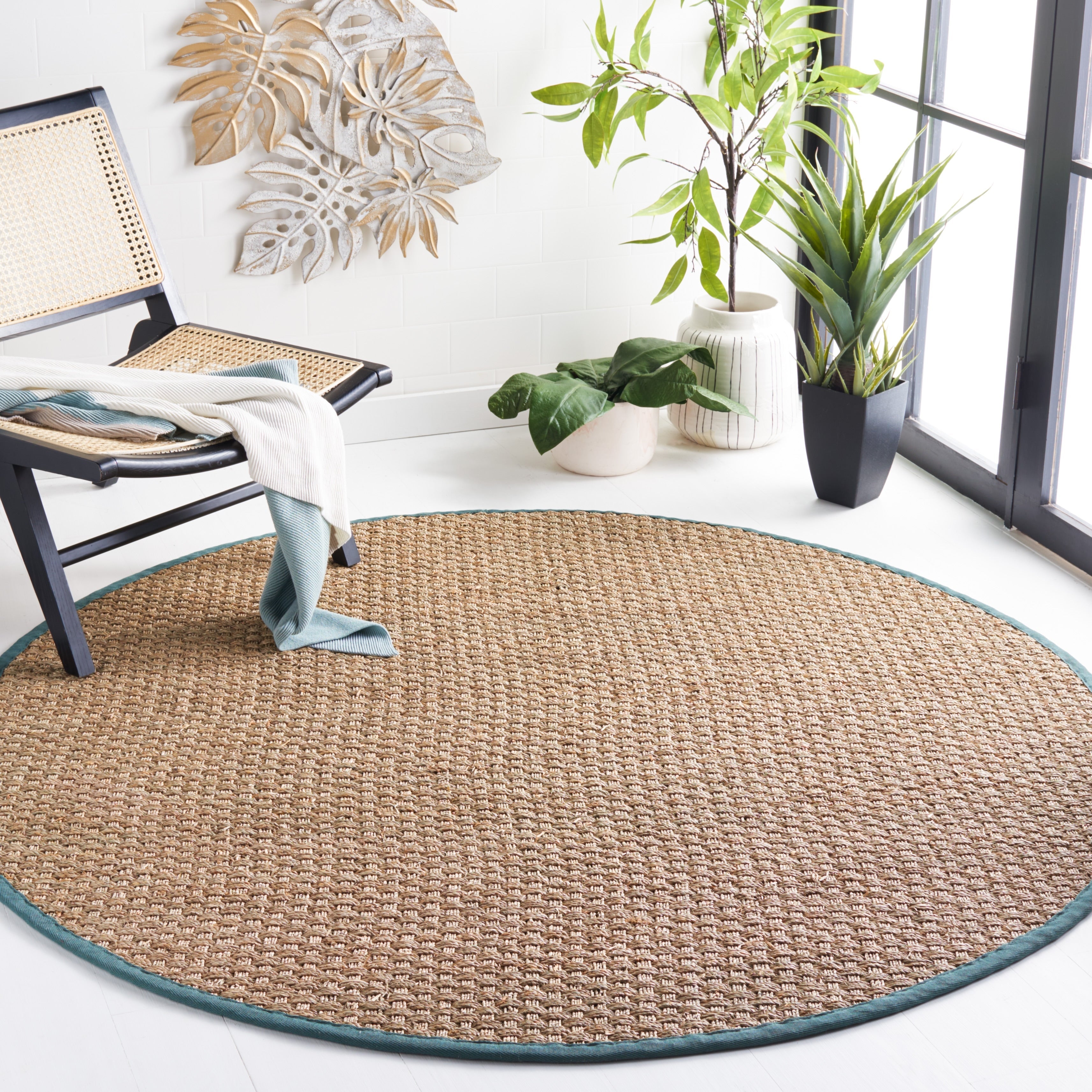 SAFAVIEH Natural Fiber Zymryd Basketweave Seagrass Rug