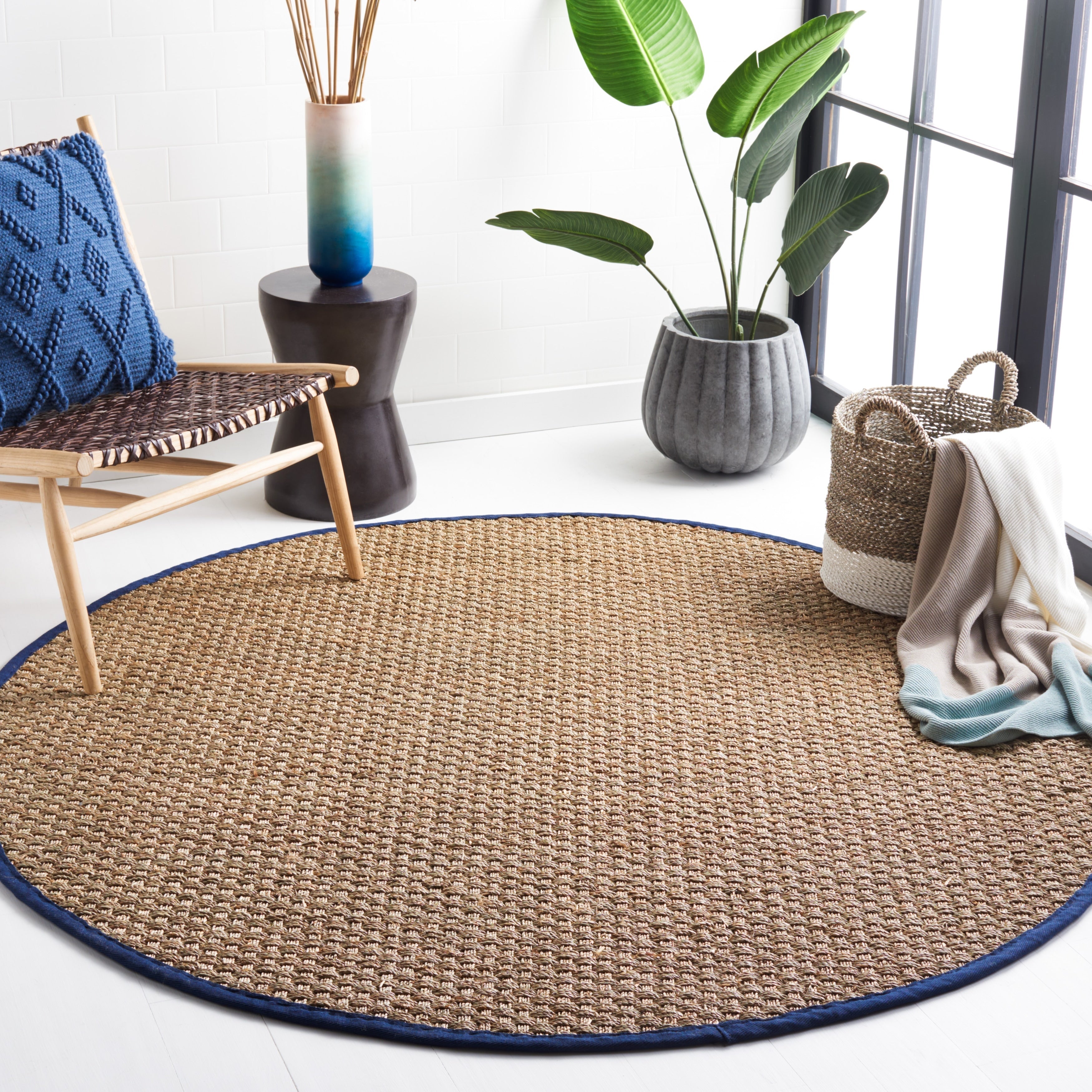 SAFAVIEH Natural Fiber Zymryd Basketweave Seagrass Rug