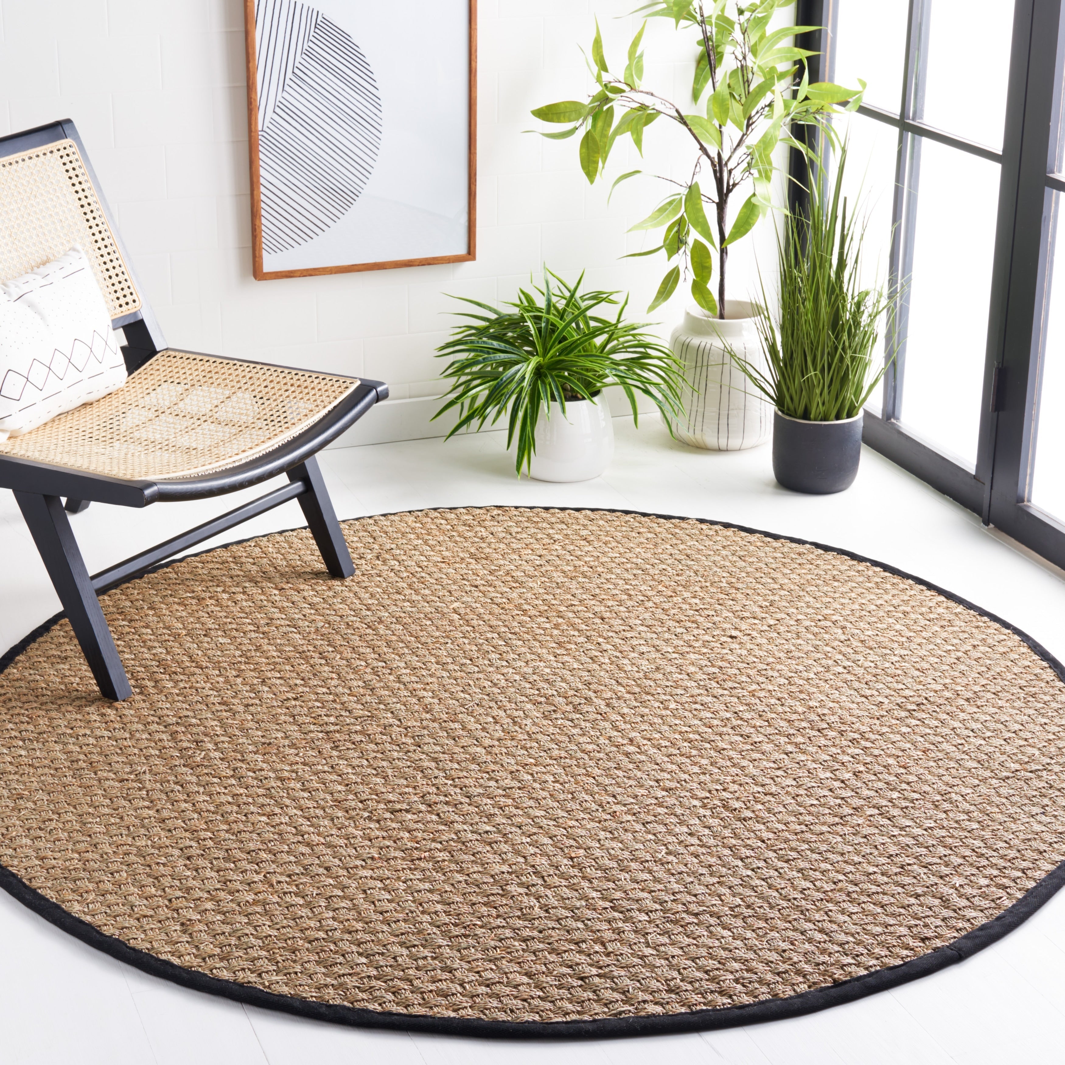 SAFAVIEH Natural Fiber Zymryd Basketweave Seagrass Rug