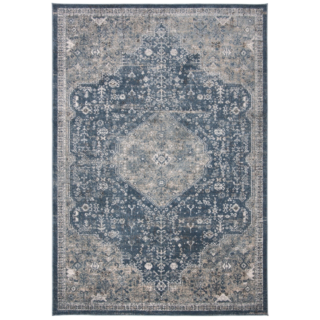 SAFAVIEH Oregon Hildegarde Traditional Oriental Navy/Ivory Rug