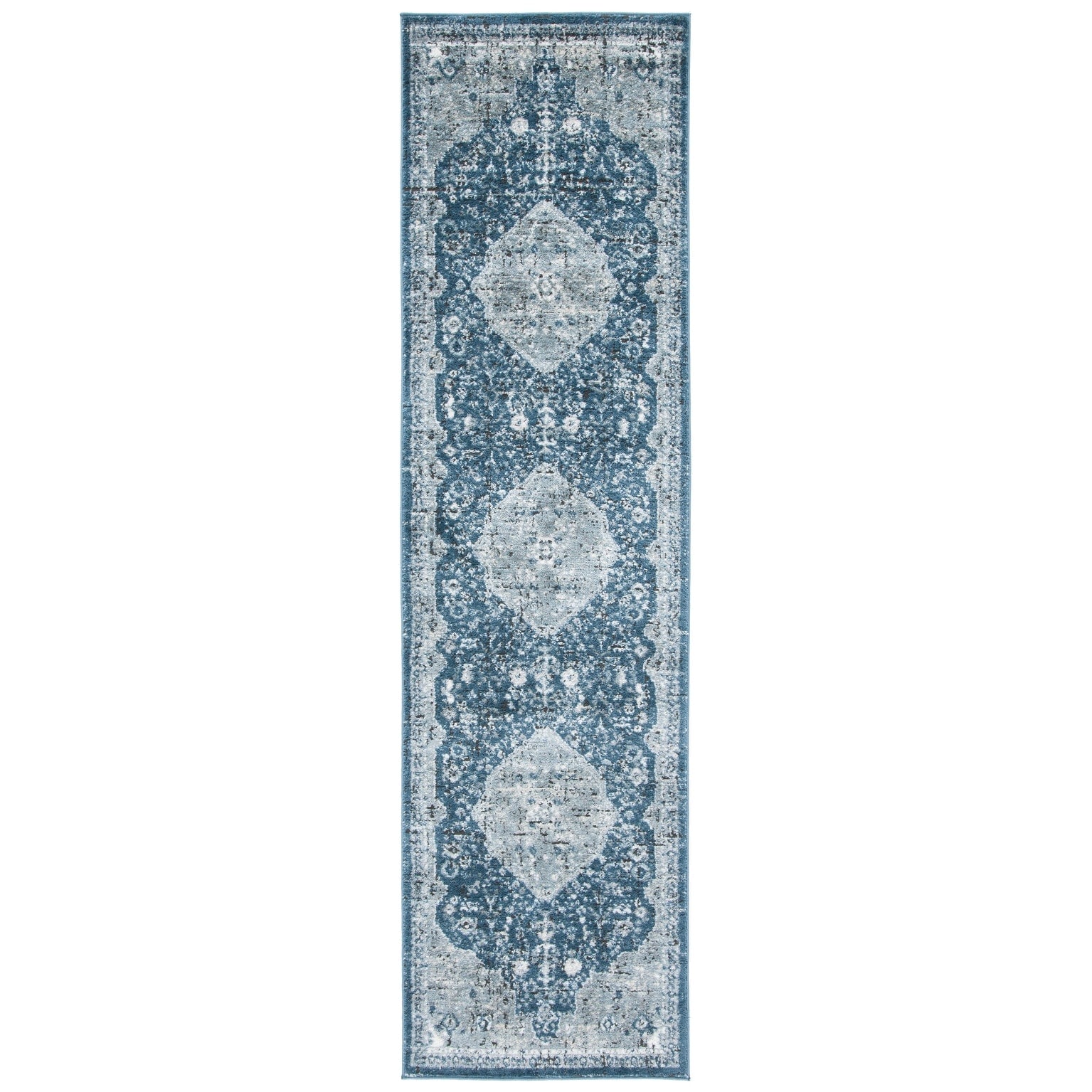 SAFAVIEH Oregon Hildegarde Traditional Oriental Navy/Ivory Rug