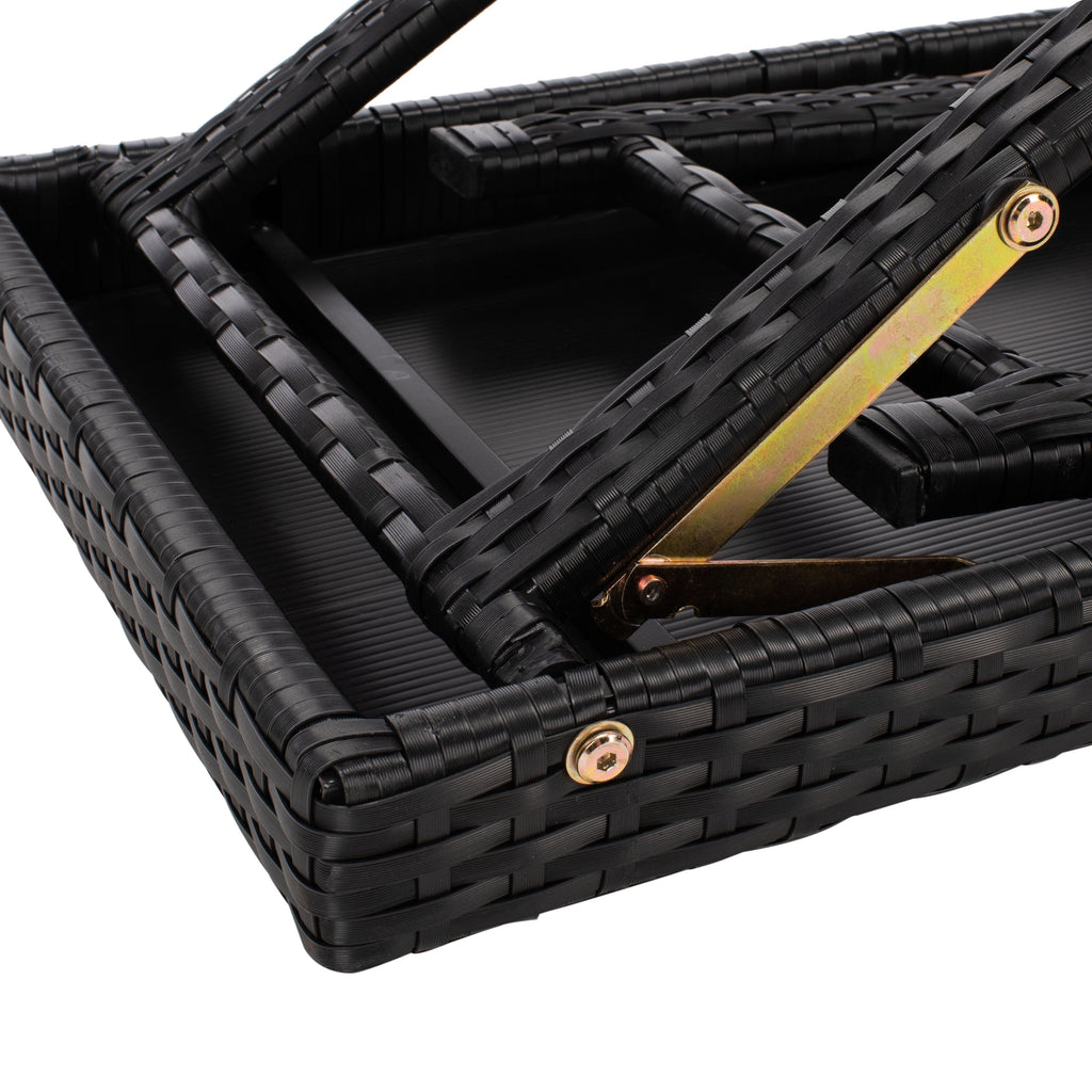 Ensemble de chaises longues d'extérieur Blaguna 3 pièces SAFAVIEH - 83 L x 20 P x 24 H