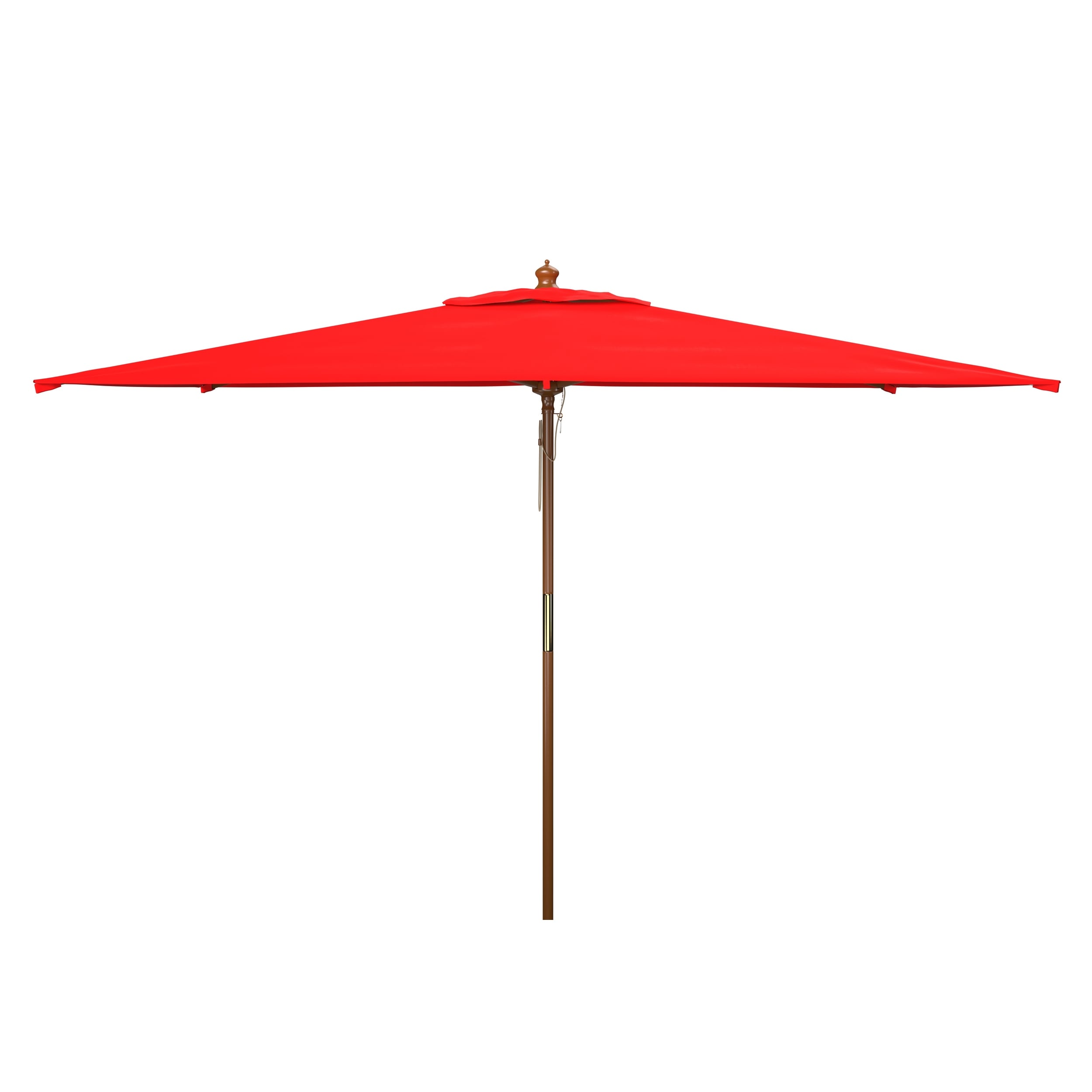 Parasol de marché à poulie en bois SAFAVIEH Outdoor Glauca de 11 pieds