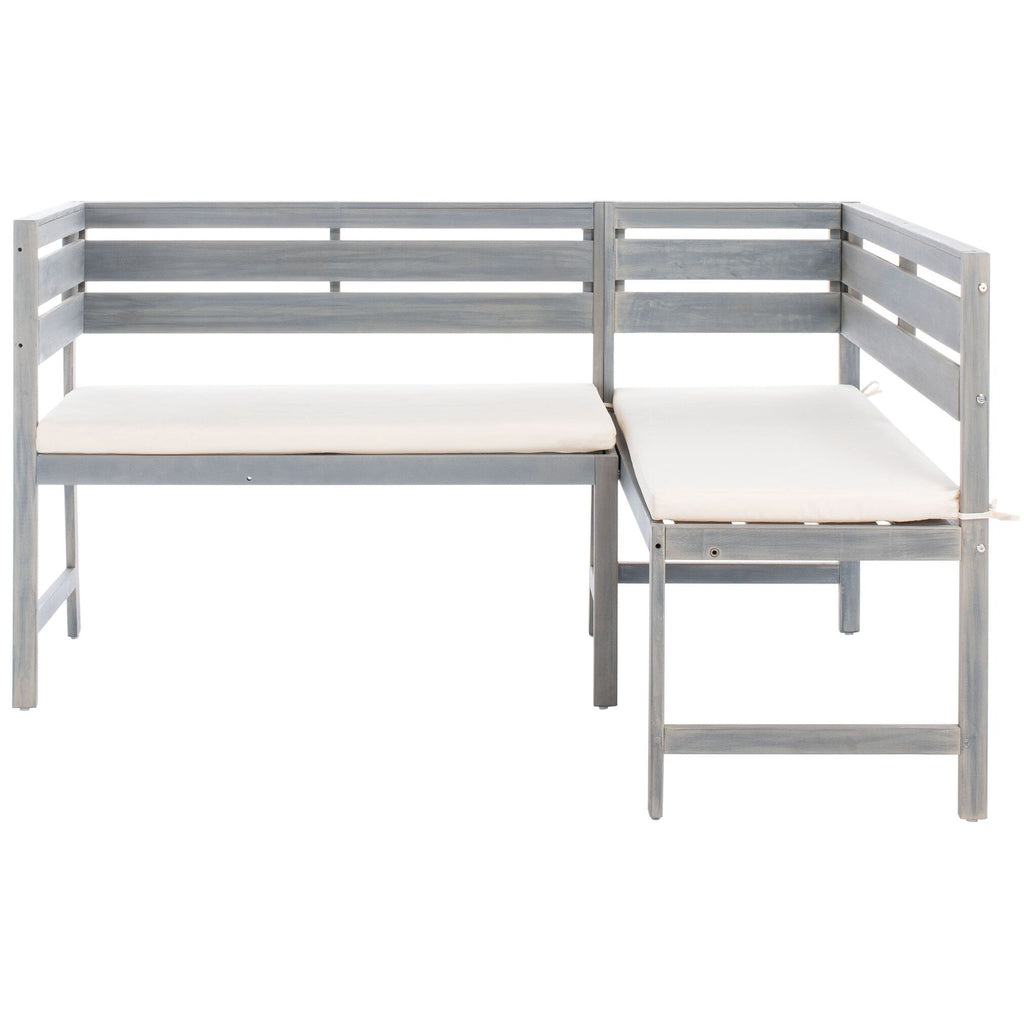 SAFAVIEH Outdoor Kenna 3-Piece Balcony Corner Lounge Set - 39Wx19Dx33H