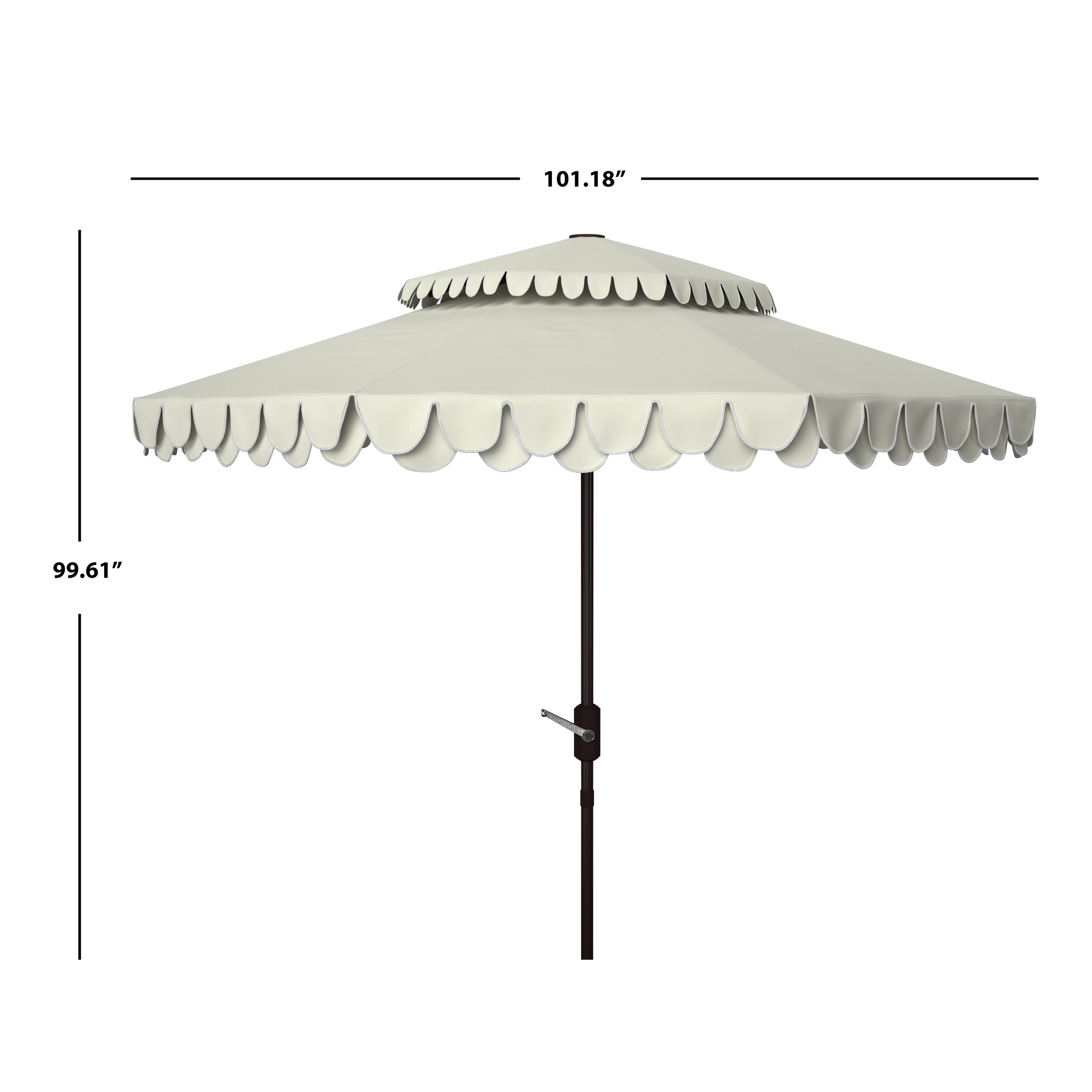 Parasol double toit SAFAVIEH Outdoor Kjerstin Valance 9 pieds