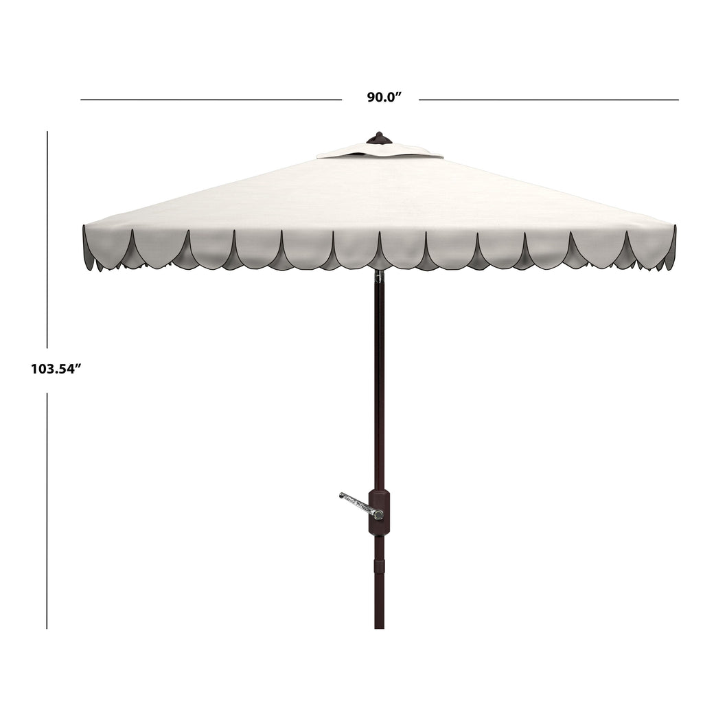 Parasol carré d'extérieur SAFAVIEH Naima Valance de 7,5 pieds