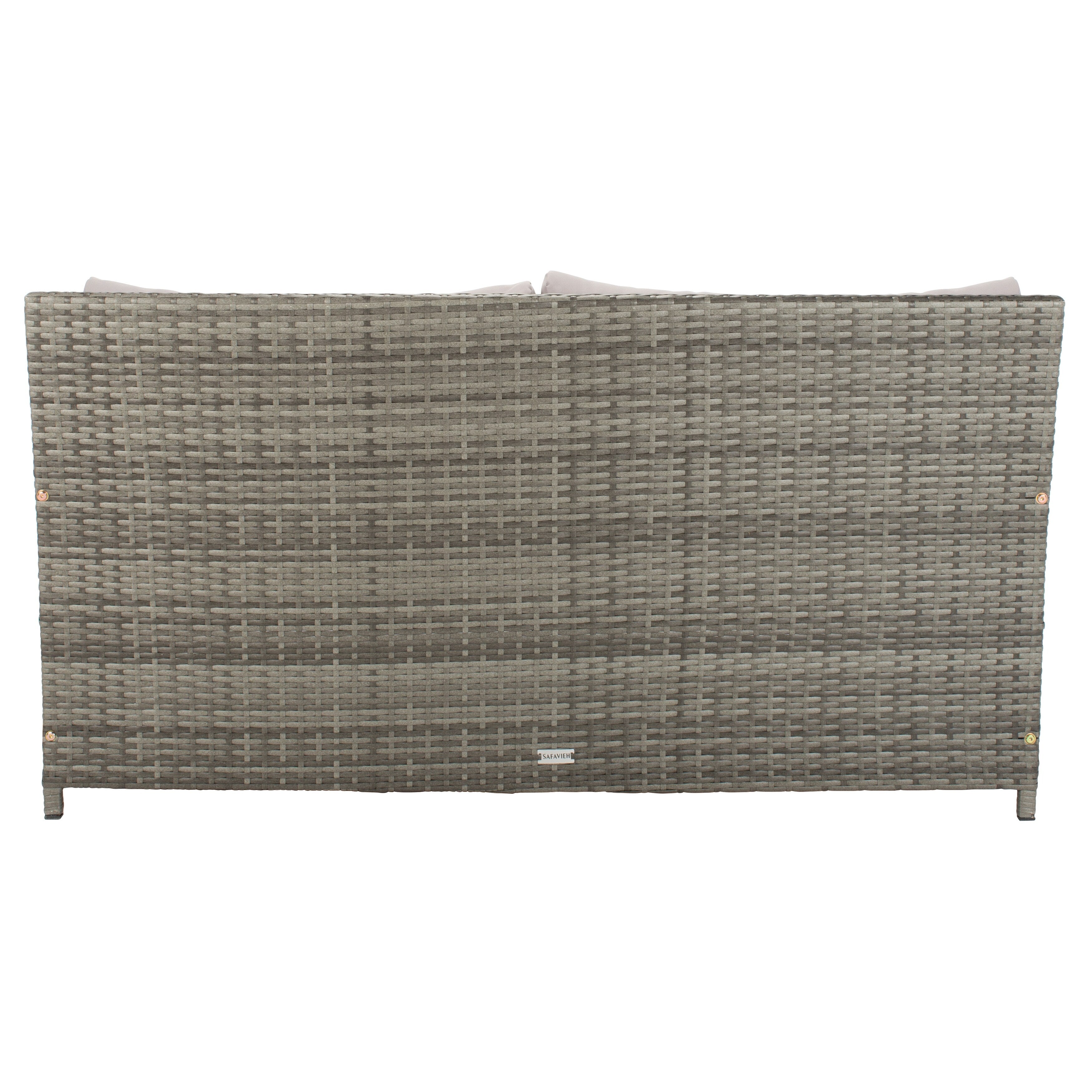Lit de repos d'extérieur SAFAVIEH Taniyah en osier avec oreiller et coussins - 53 L x 28 P x 62 H