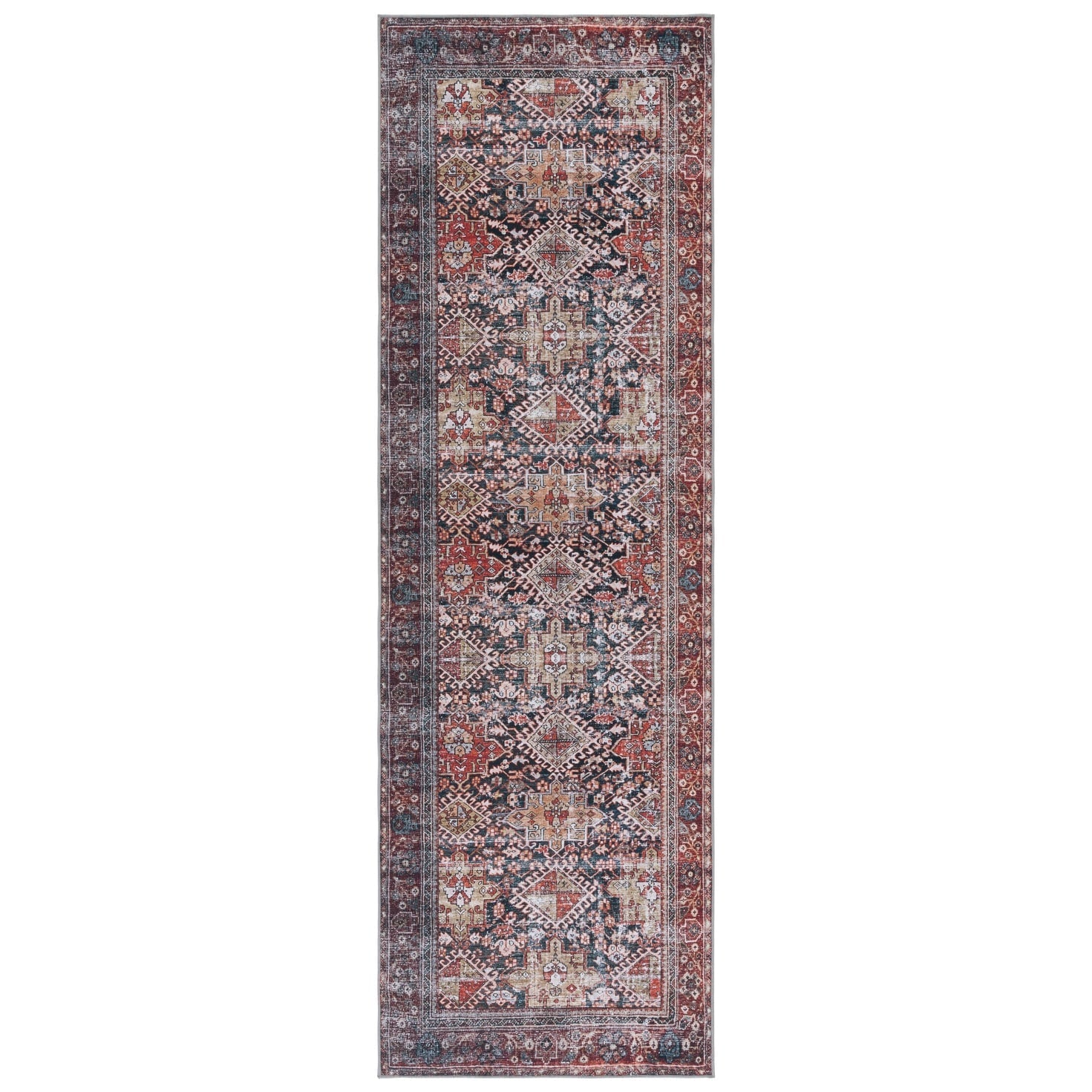 SAFAVIEH Tucson Machine Washable Slip Resistant Eldora Traditional Rug