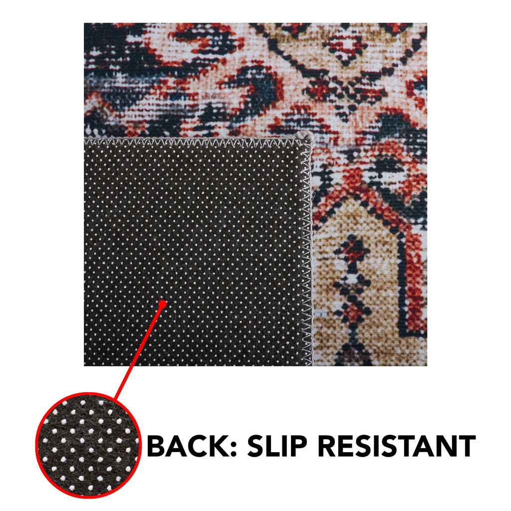 SAFAVIEH Tucson Machine Washable Slip Resistant Eldora Traditional Rug