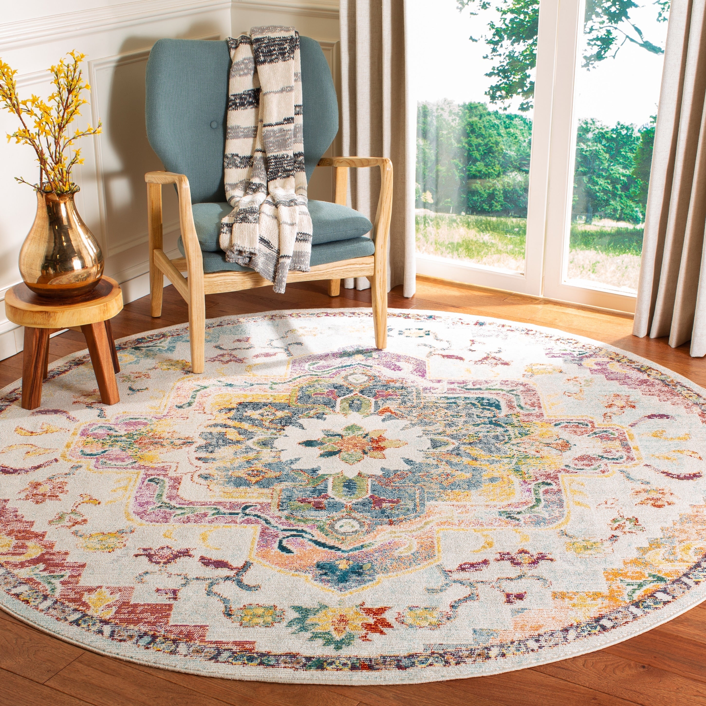 SAFAVIEH, Tapis Médaillon Boho Vintage Crystal Naimat