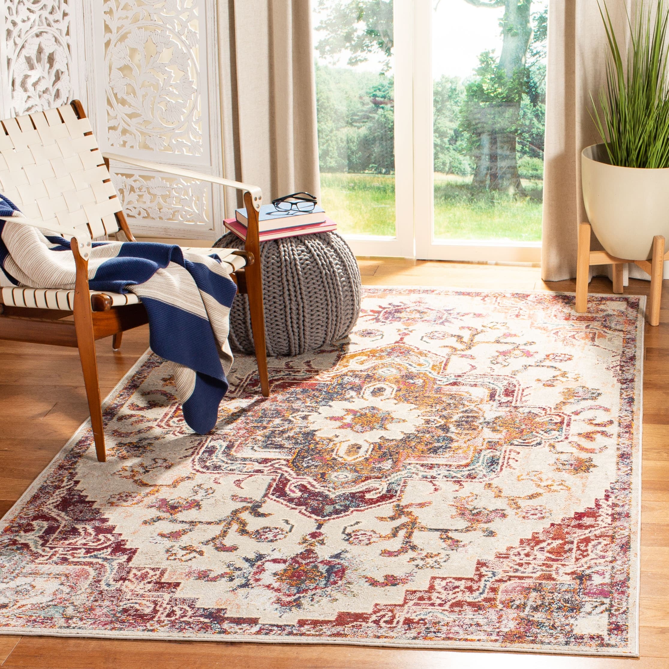 SAFAVIEH, Tapis Médaillon Boho Vintage Crystal Naimat