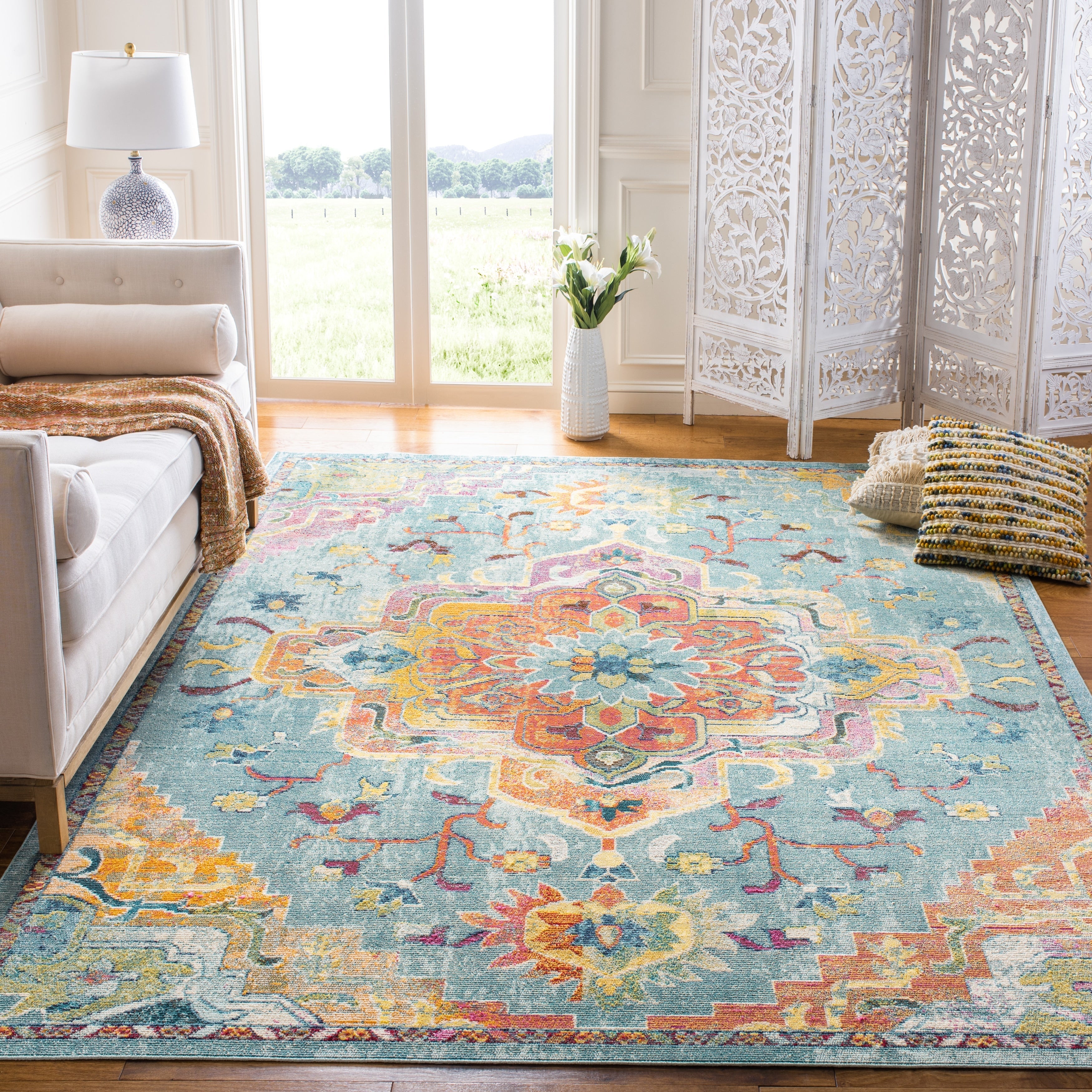 SAFAVIEH, Tapis Médaillon Boho Vintage Crystal Naimat