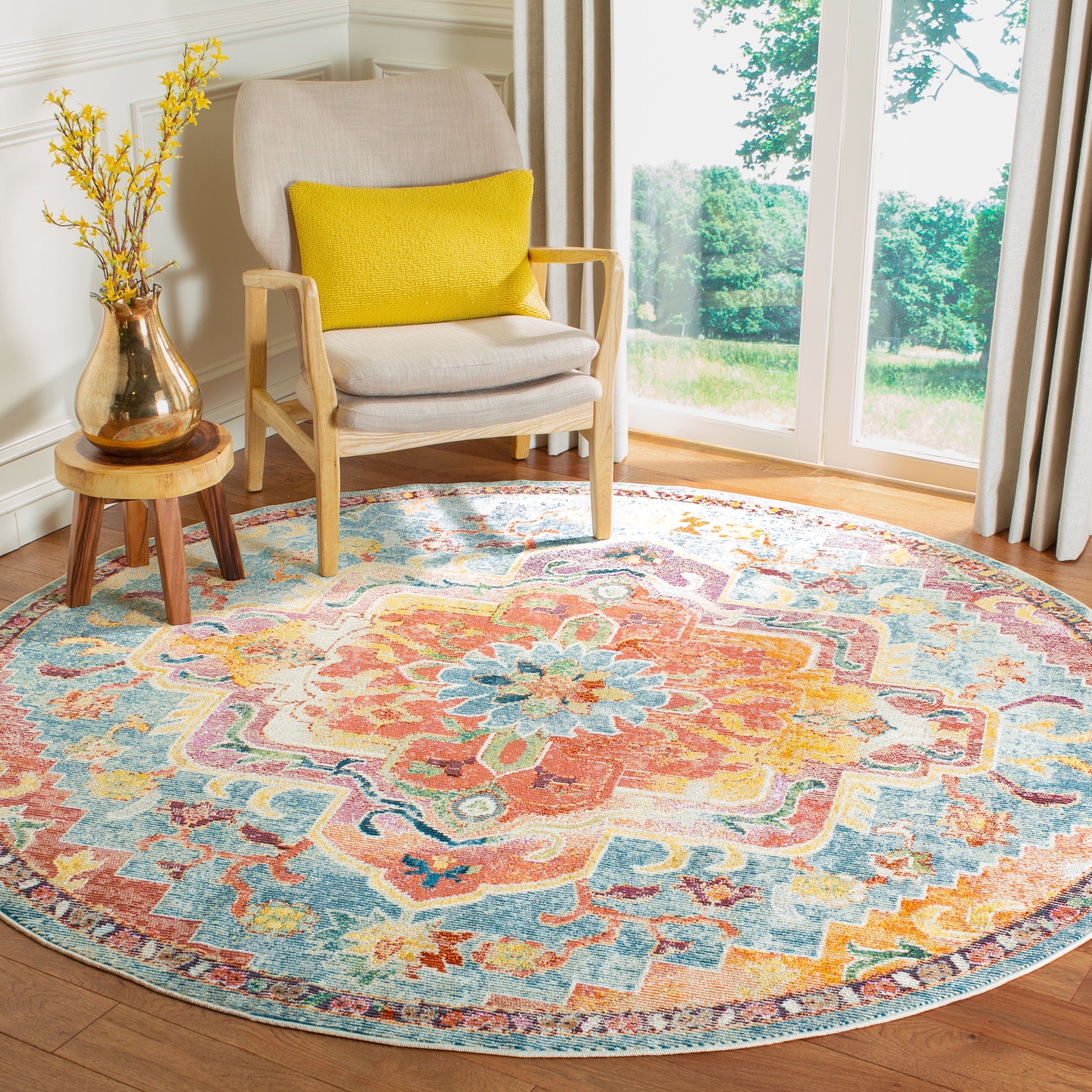 SAFAVIEH, Tapis Médaillon Boho Vintage Crystal Naimat
