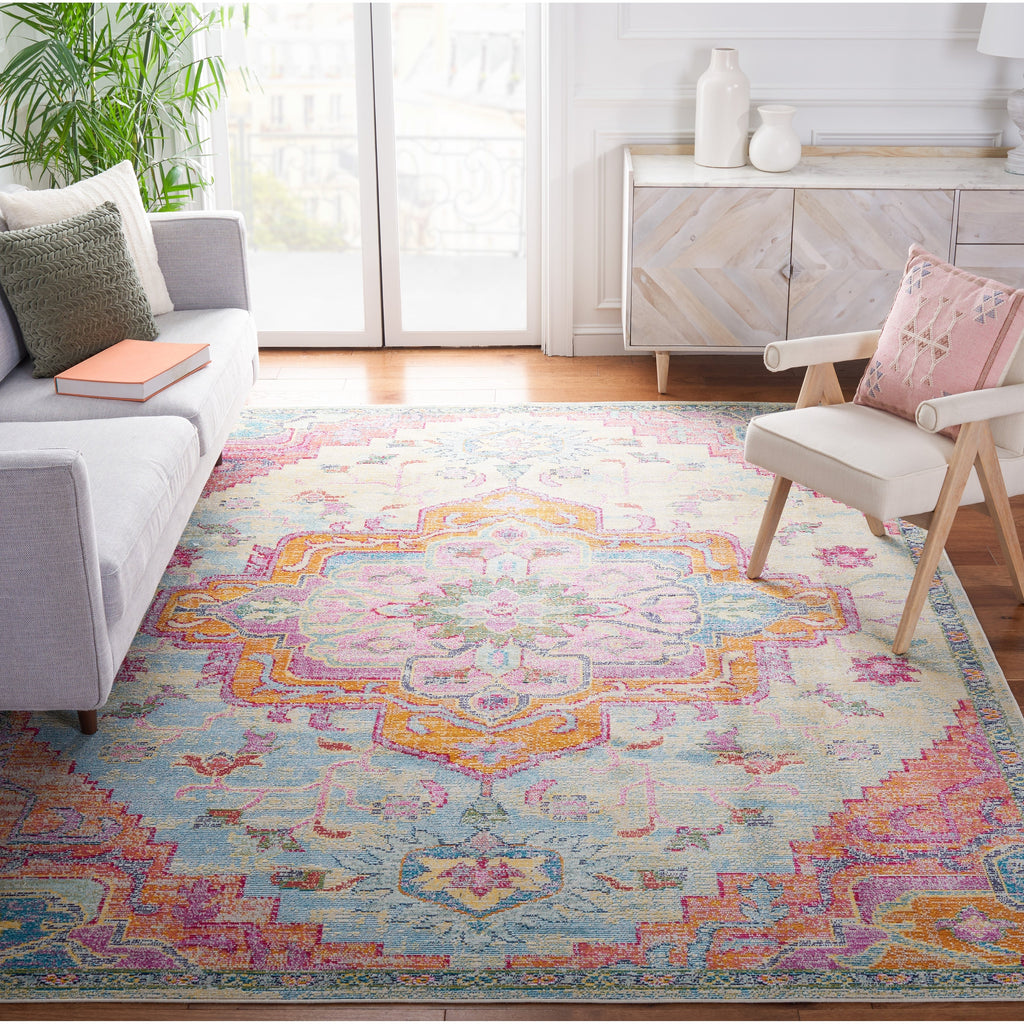 SAFAVIEH, Tapis Médaillon Boho Vintage Crystal Naimat