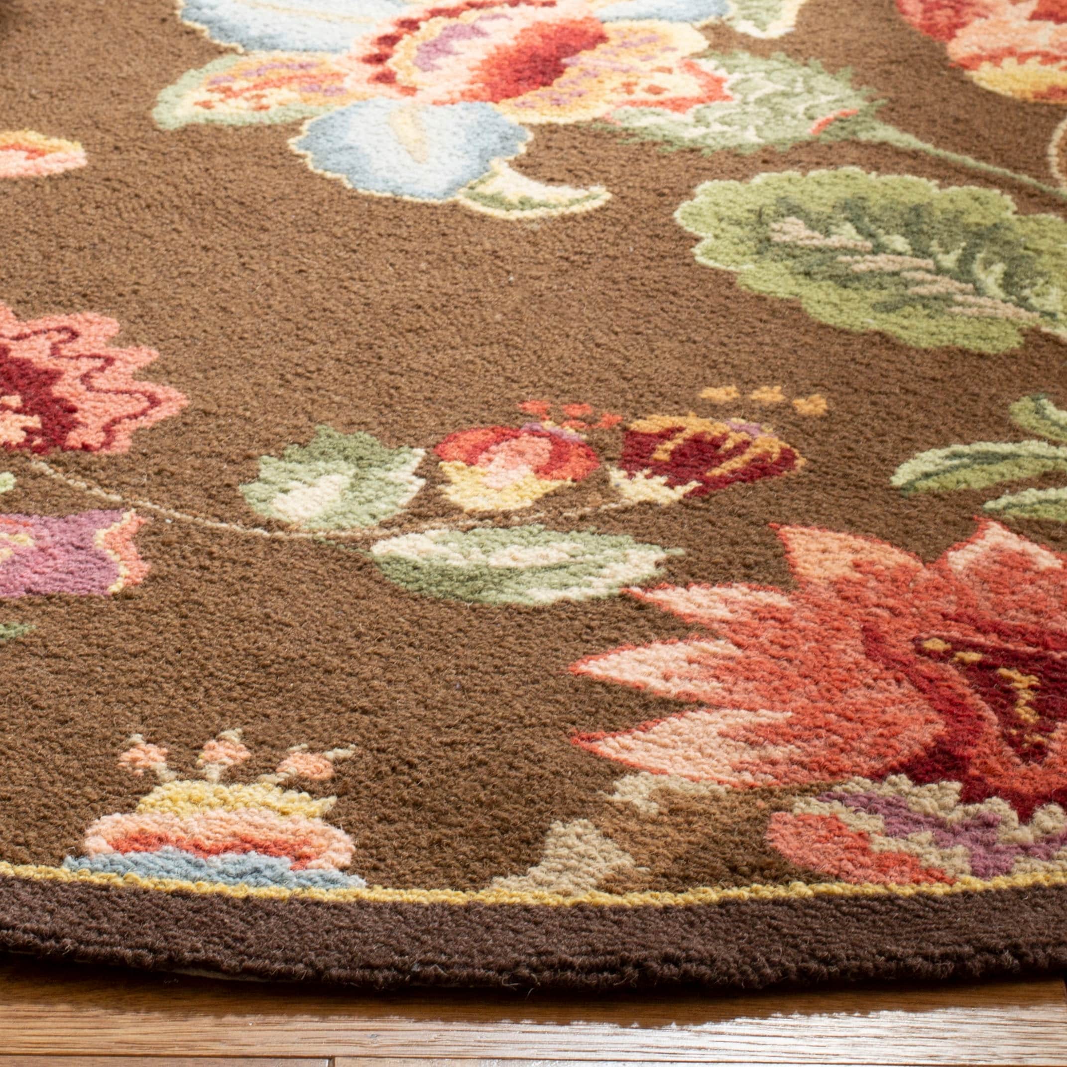 SAFAVIEH, Handmade Chelsea Jurendine French Country Floral Wool Rug